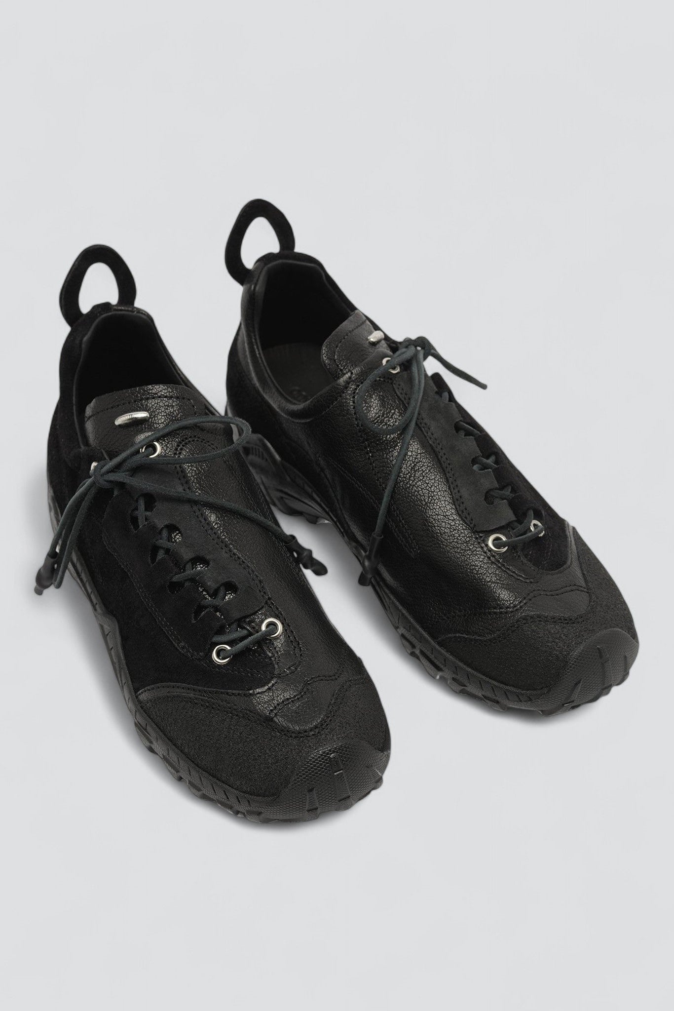 Stealth Black Leather Gabe Sneaker