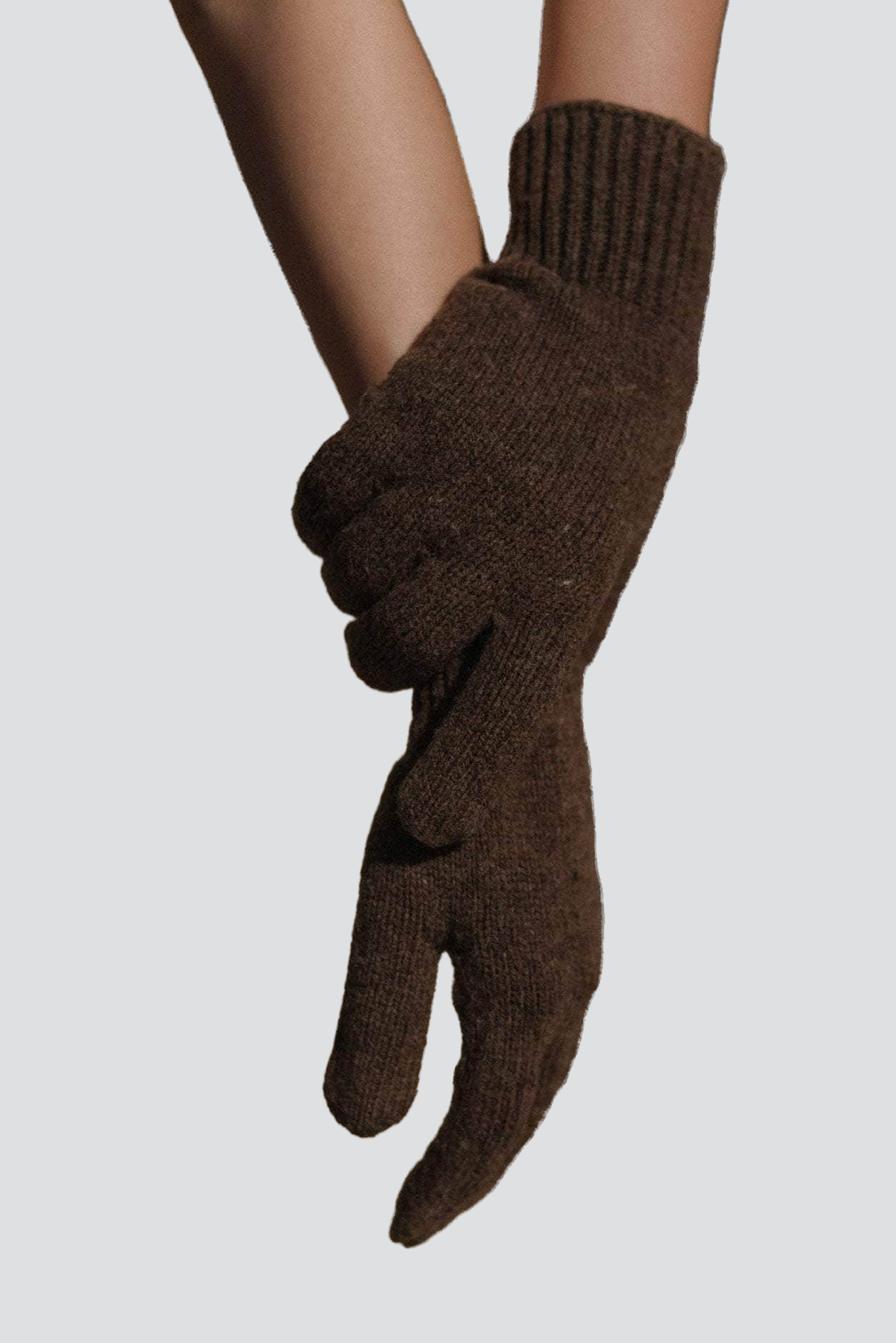 Burel Brown Ribbed Gloves