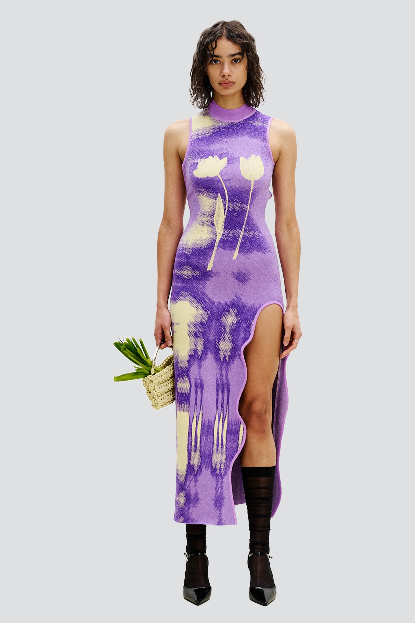 Purplicious Huxlee Wavy Maxi Dress