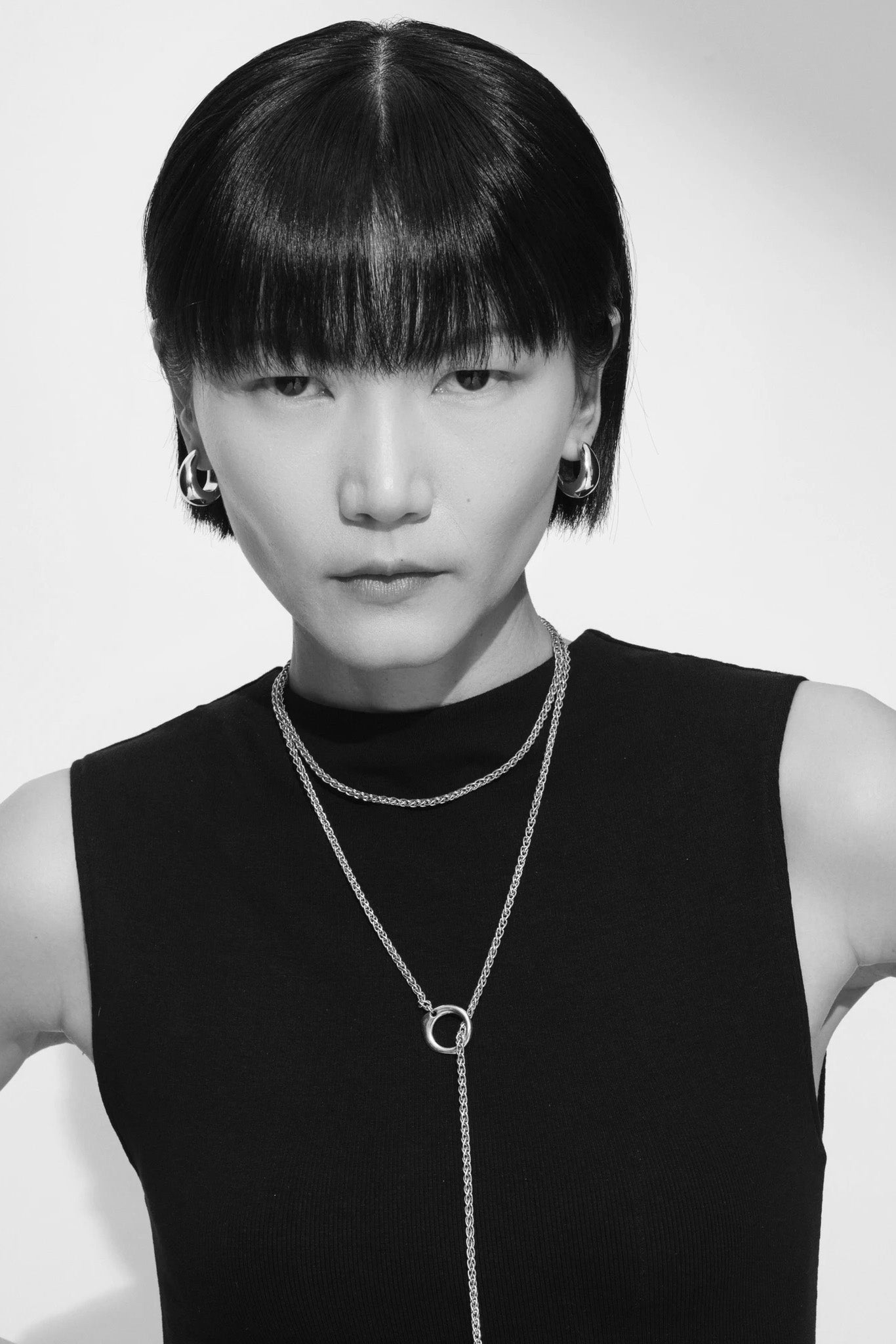 Silver Ice Hoops Medium - Tom Wood – Assembly New York