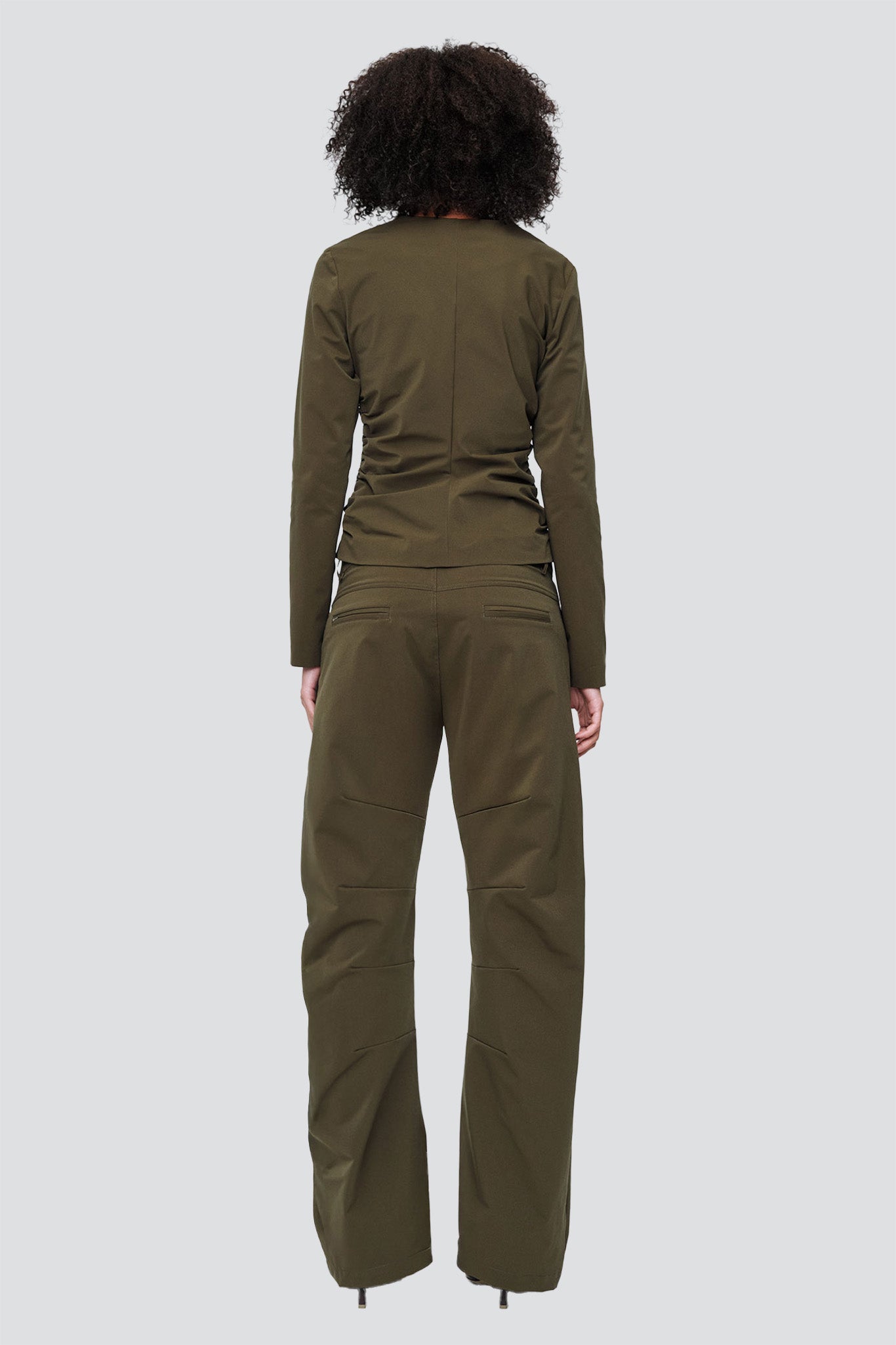 Khaki Darted Trackpants