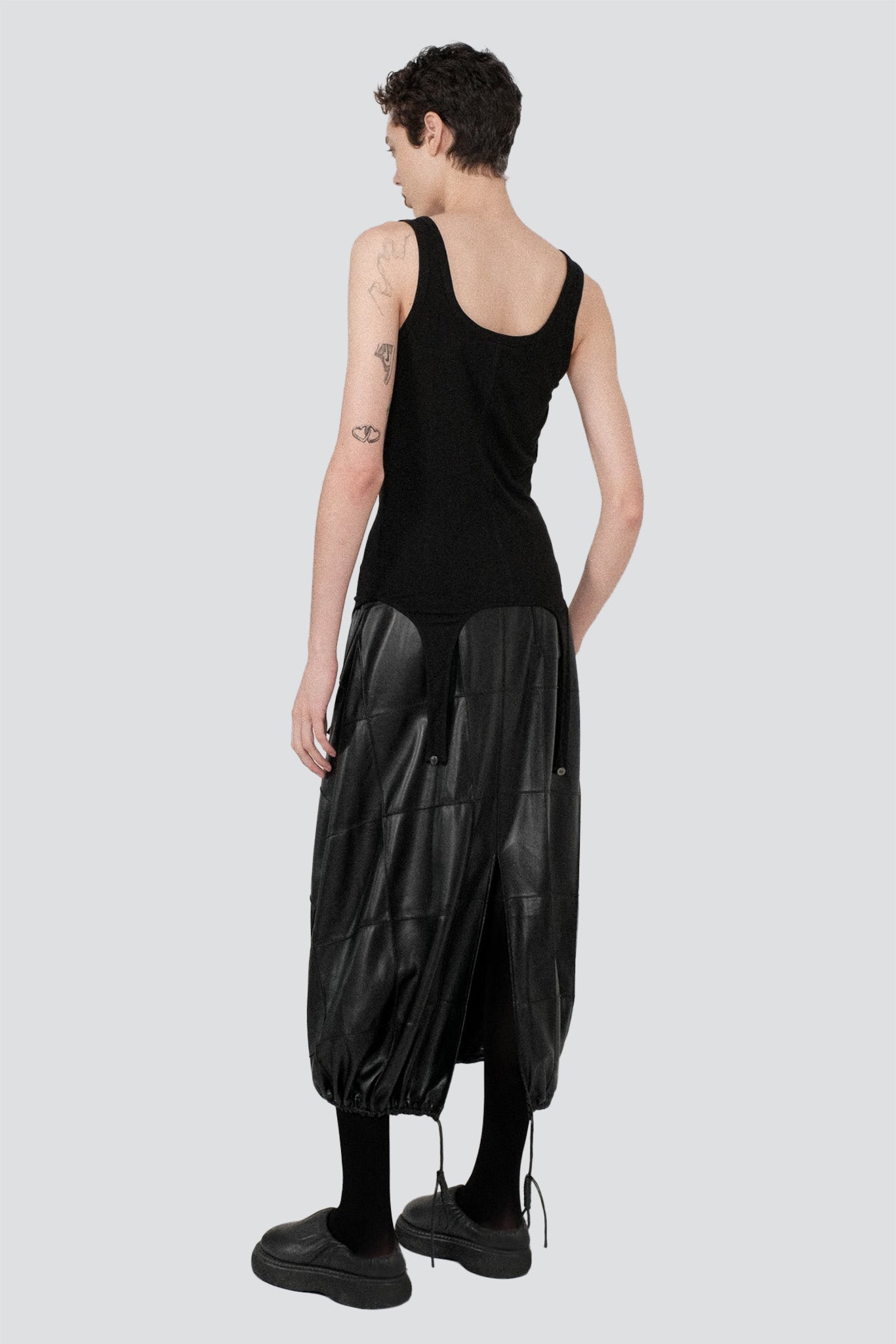 Black Tencel Jersey Convertible Tank Top