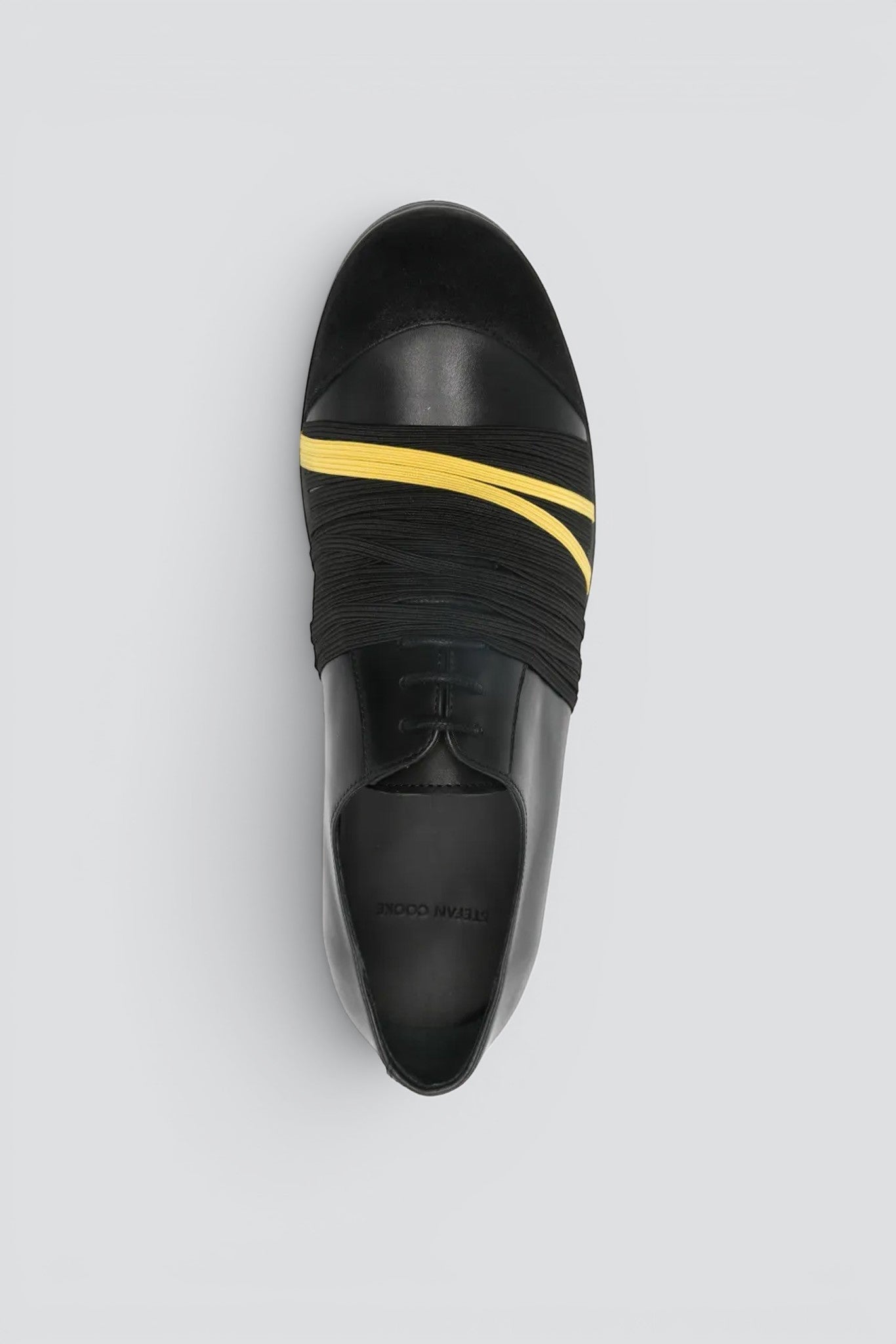 Black/Yellow Polido Elastic Biker Derby