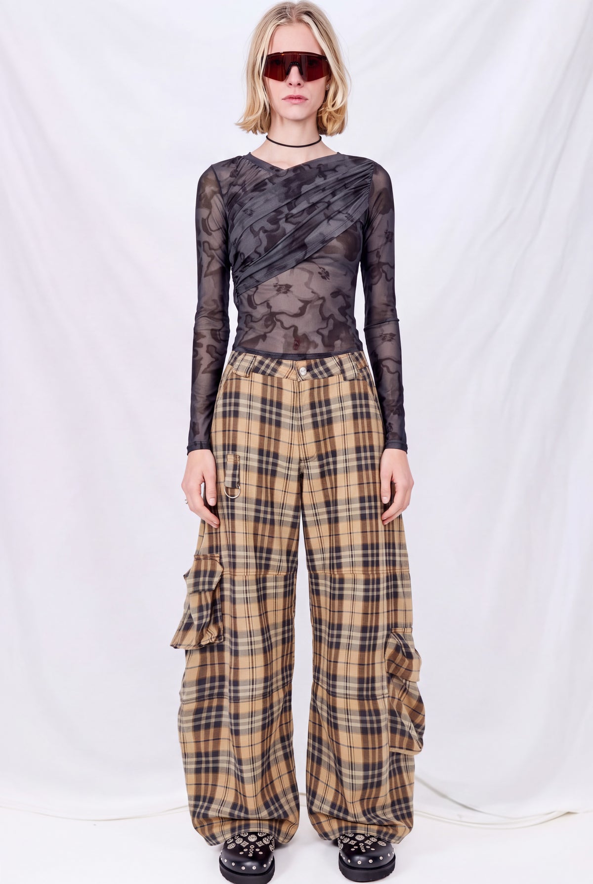 Smog Plaid Lawn Cargo Pant