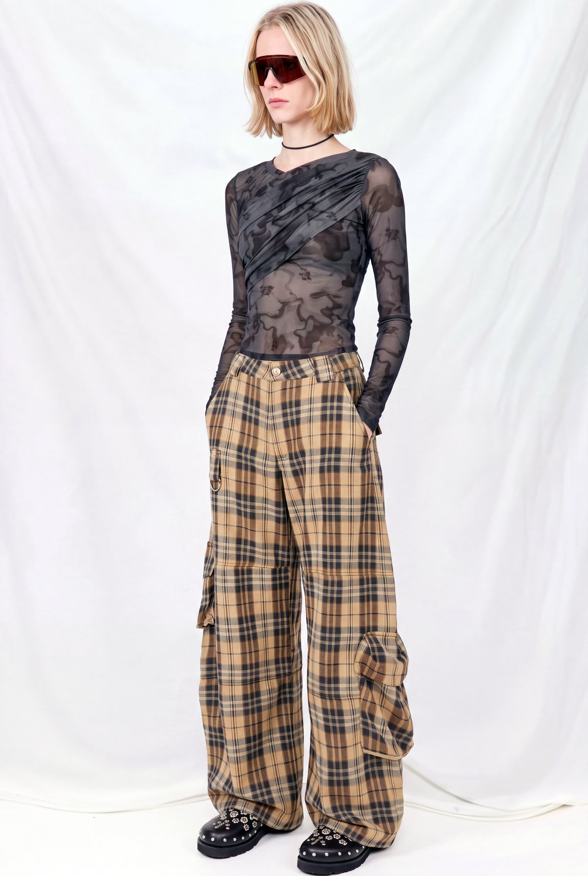 Smog Plaid Lawn Cargo Pant