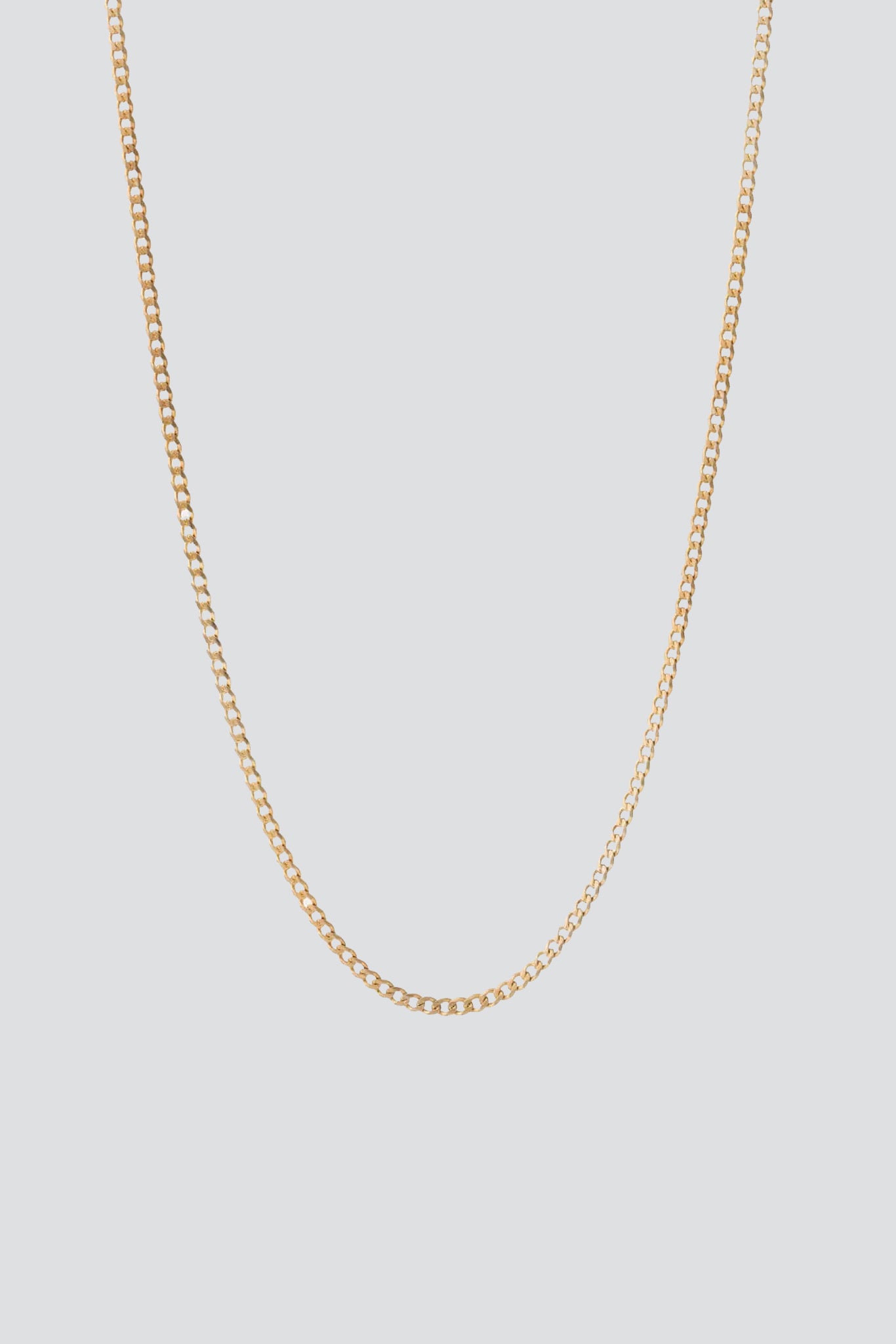 Gold Vermeil 3mm Cuban Chain Necklace