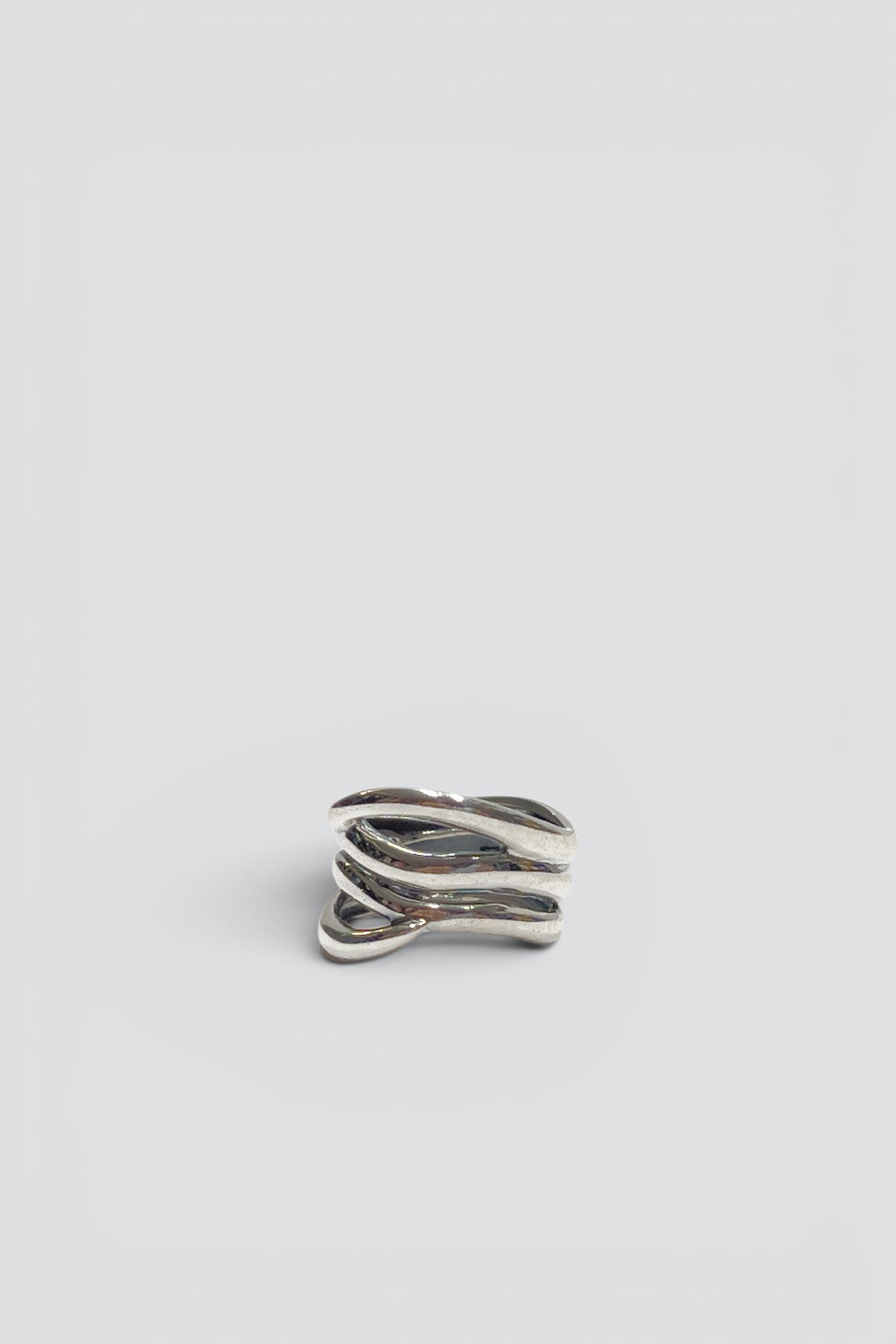 Sterling Silver Waved Lines Ring