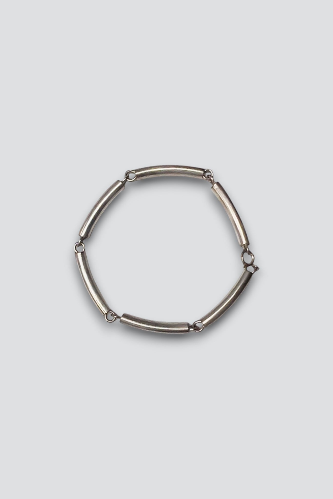 Sterling Silver Tube Link Bracelet