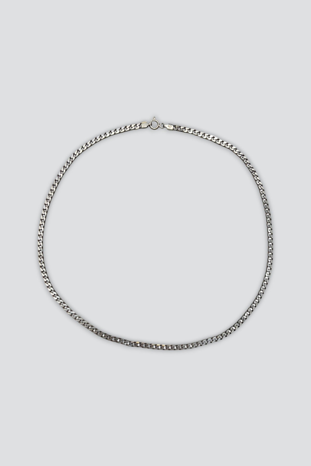 Sterling Silver Flat Curb Chain Necklace