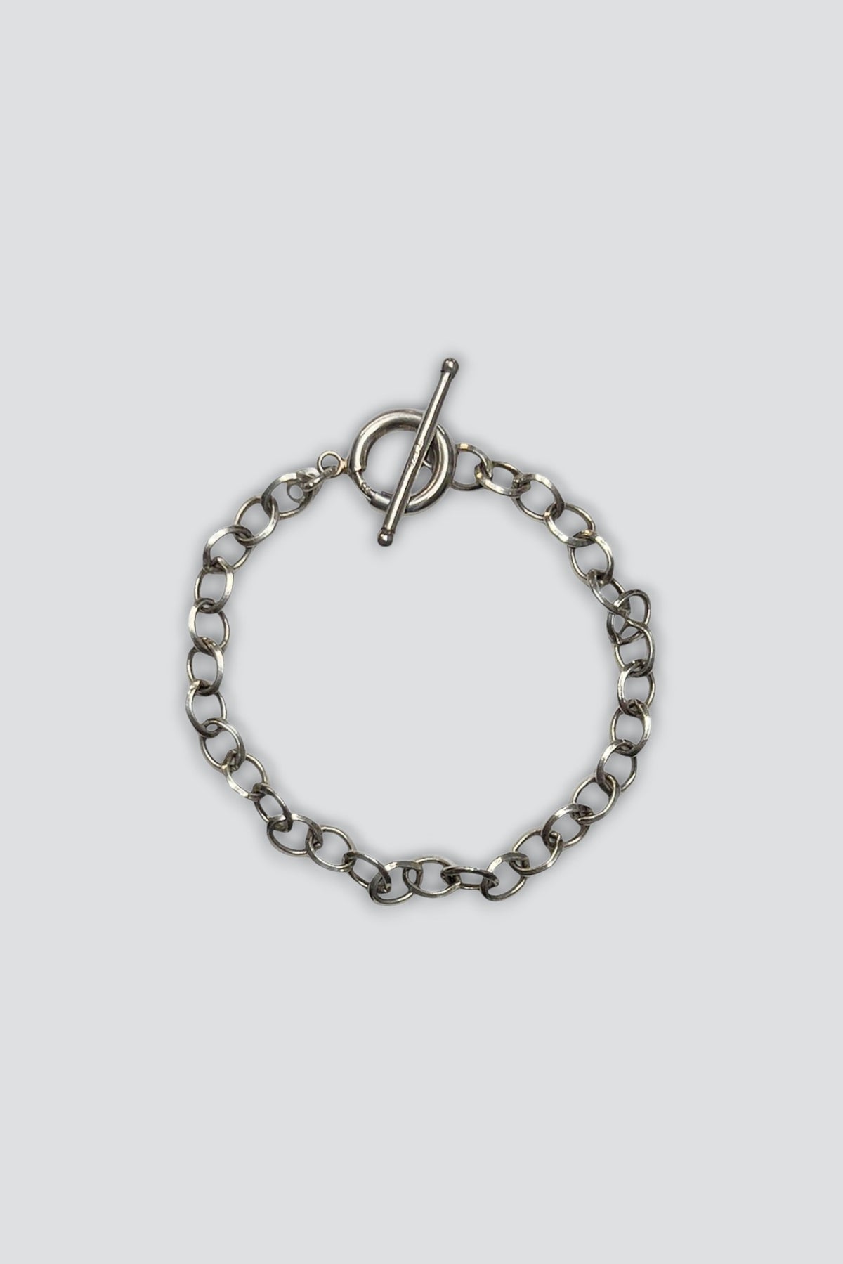Sterling Silver Cable Link Toggle Bracelet
