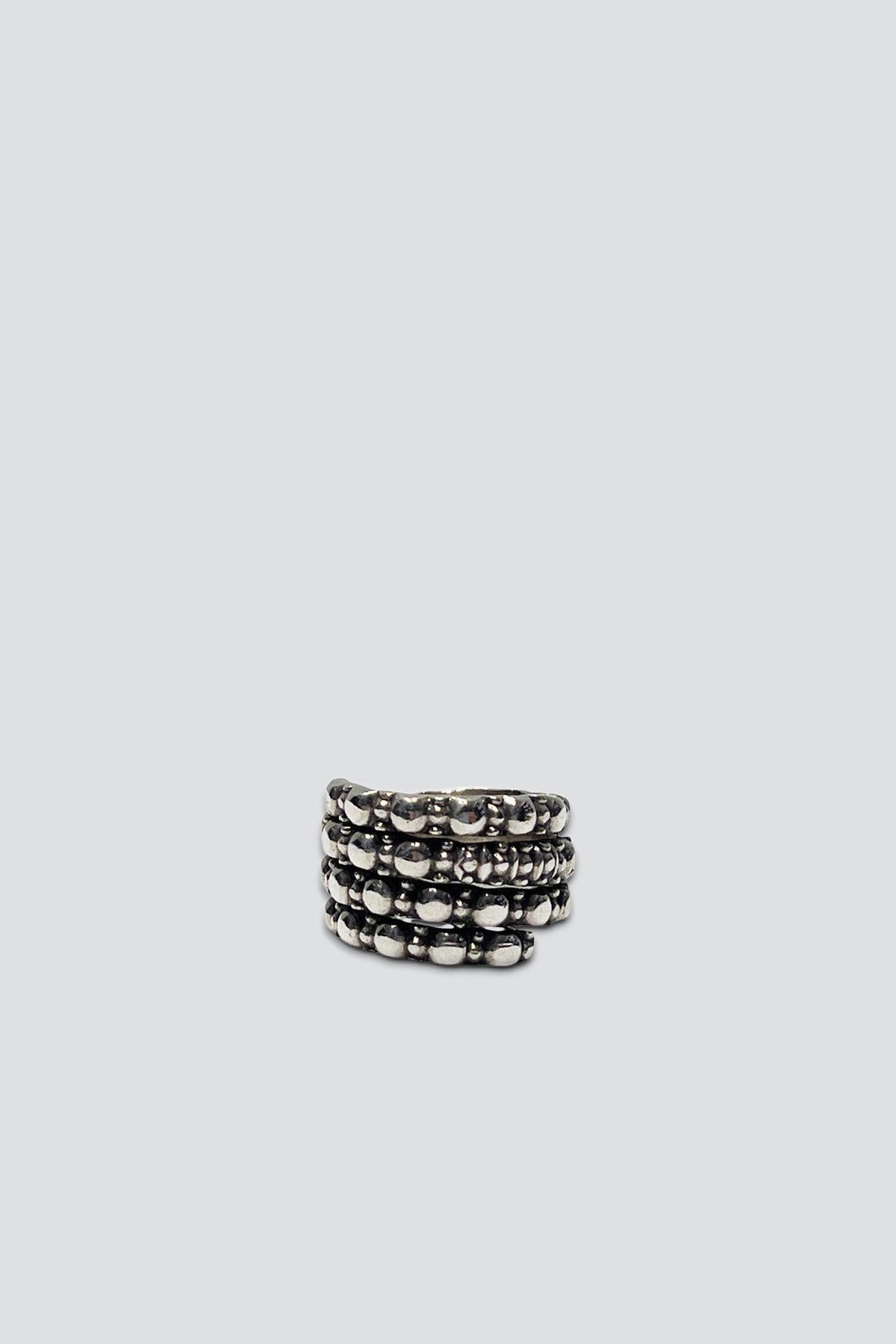 Sterling Silver Beaded Row Ring
