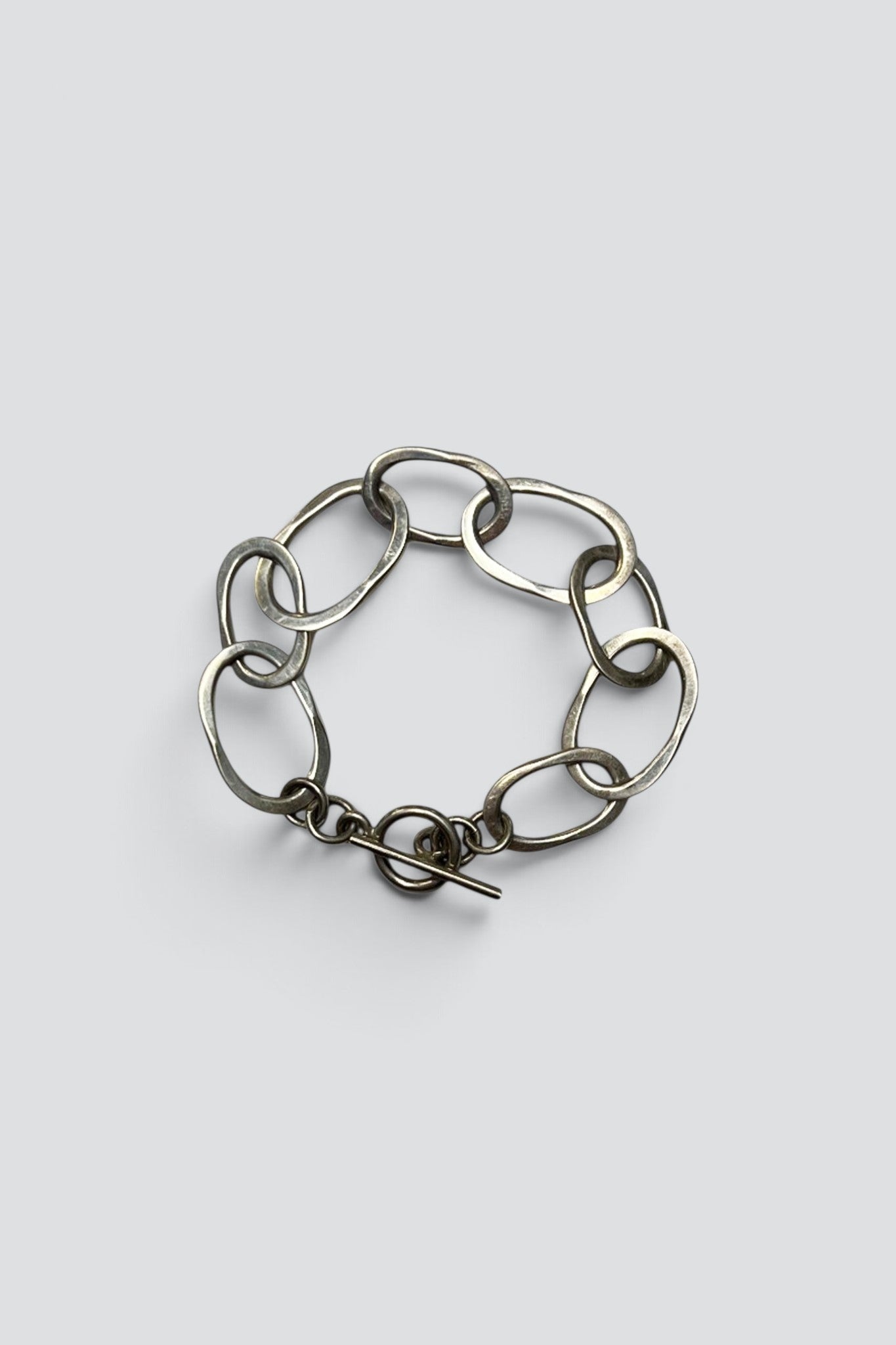 Sterling Silver Large Oval Chain Bracelet