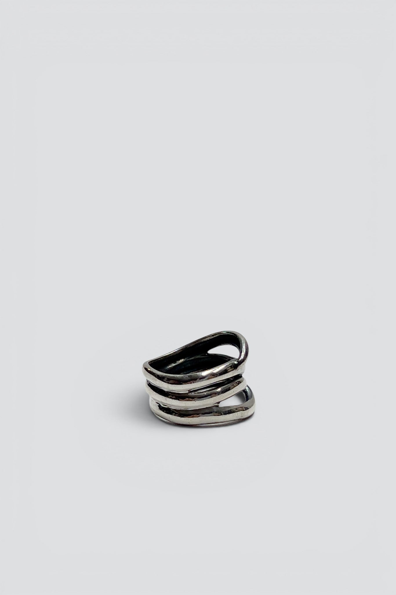 Sterling Silver Waved Lines Ring