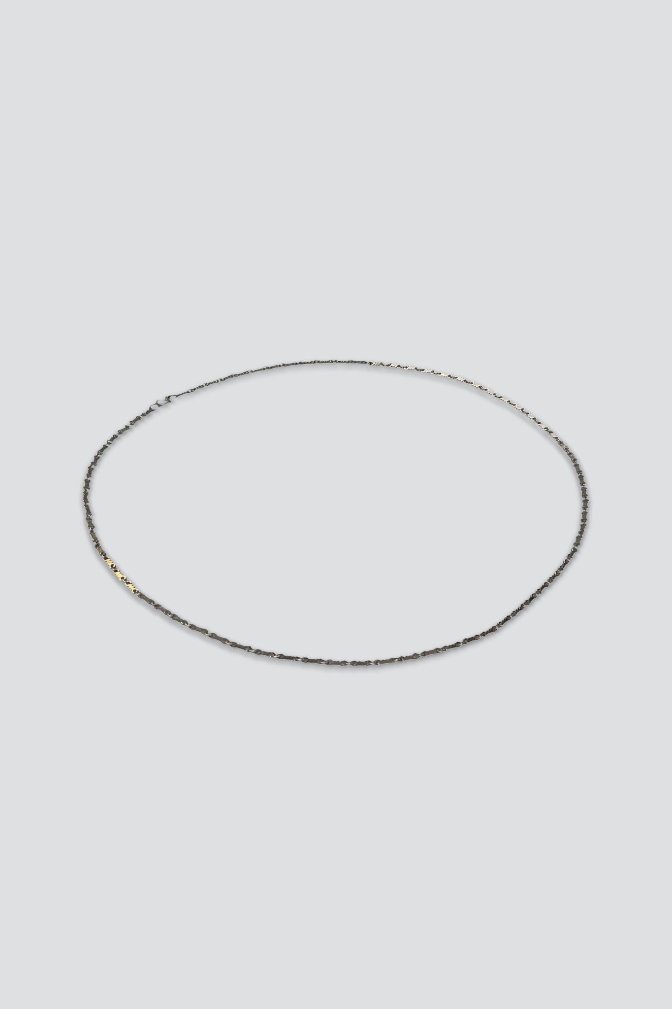 Sterling Silver Flat Twist Link Long Necklace