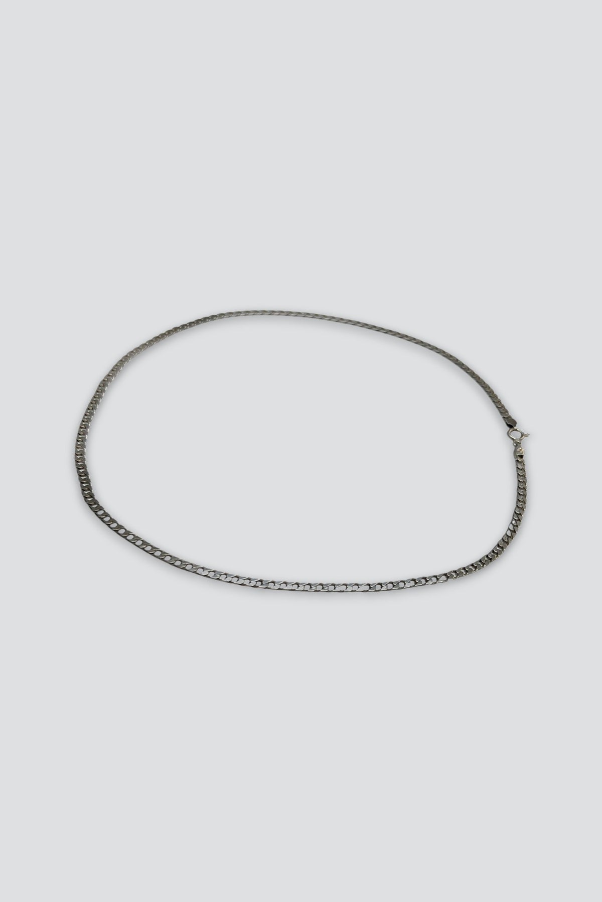 Sterling Silver Flat Curb Chain Necklace