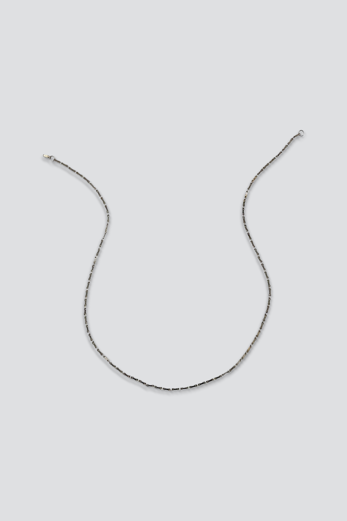 Sterling Silver Flat Twist Link Long Necklace