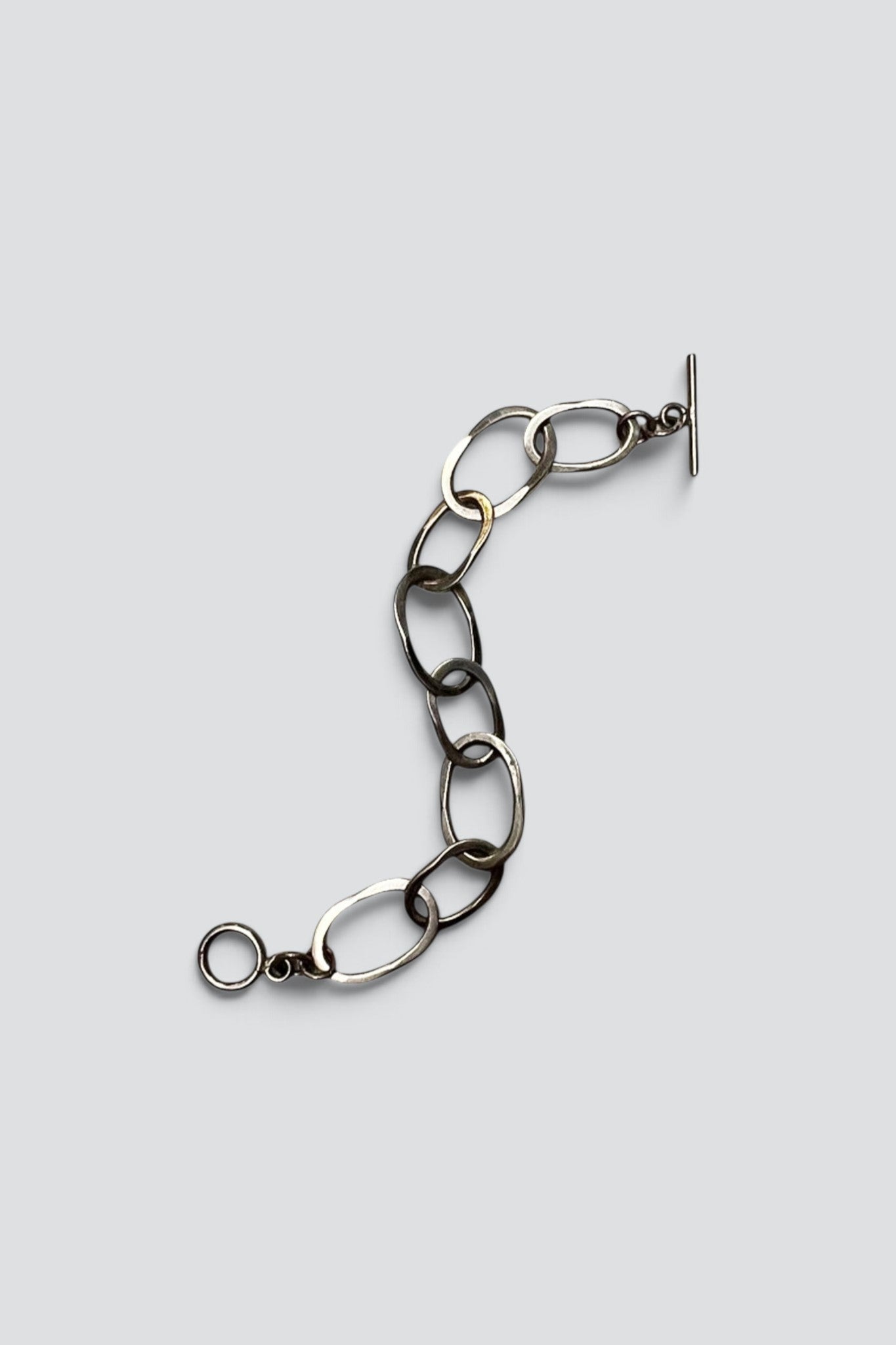 Sterling Silver Large Oval Chain Bracelet