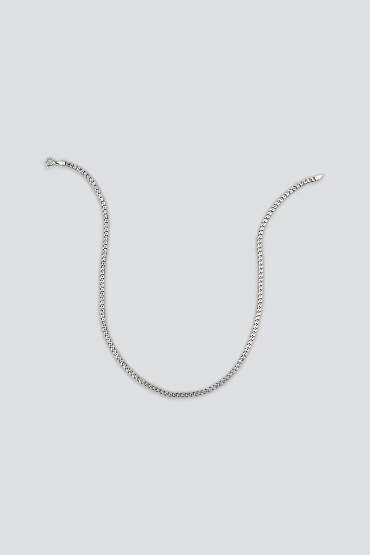 Sterling Silver Flat Curb Chain Necklace