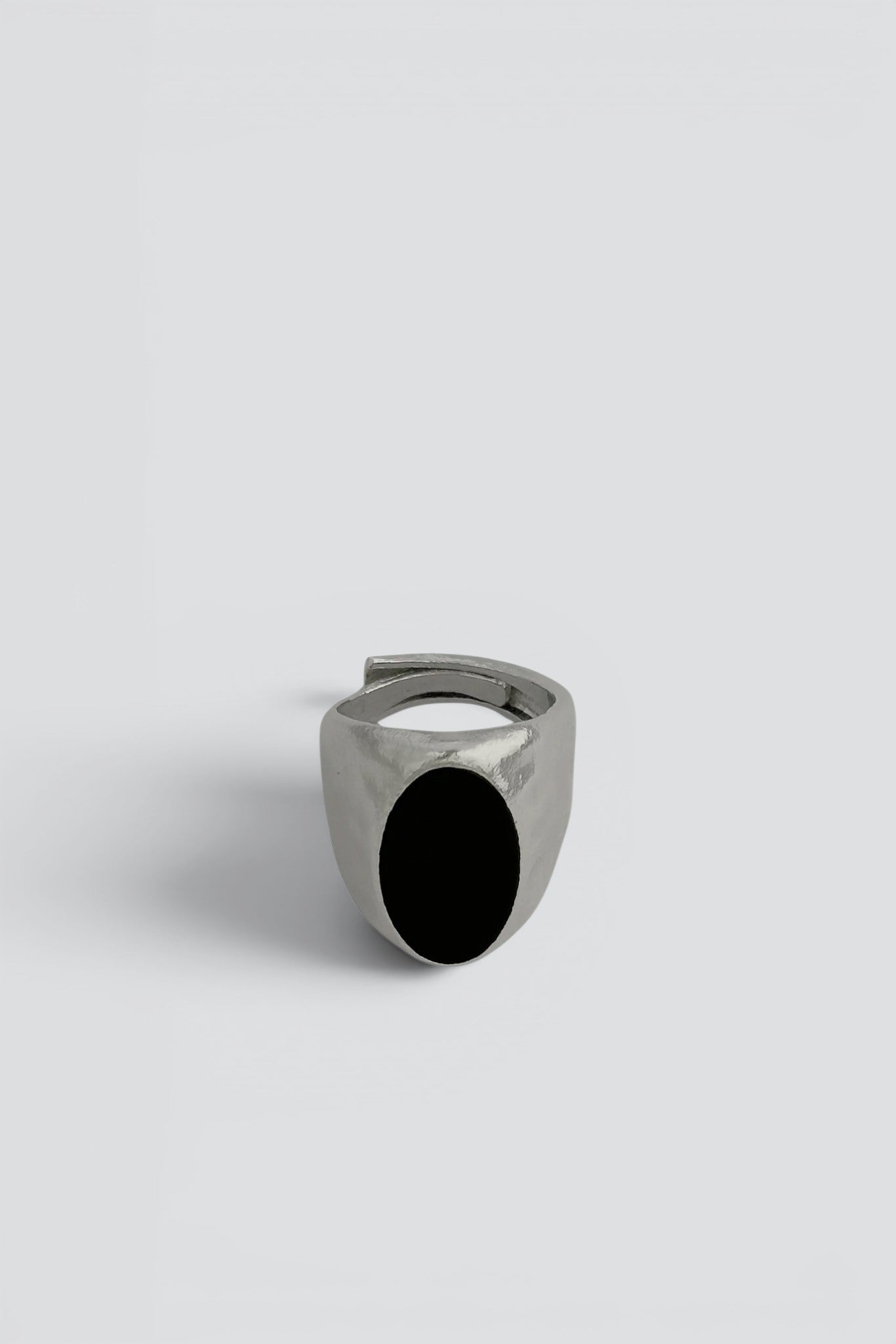 Sterling Silver/Onyx Oval Ring