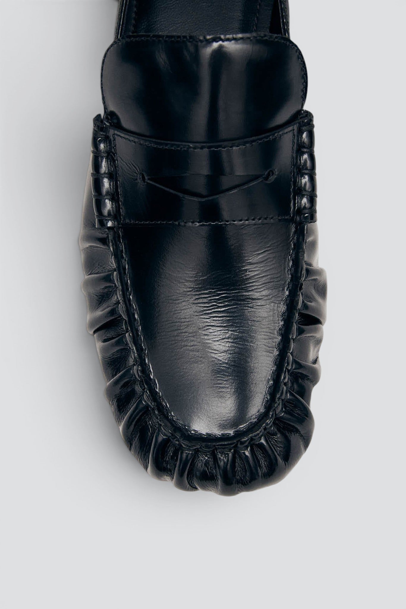 Black Leather Aven Loafers