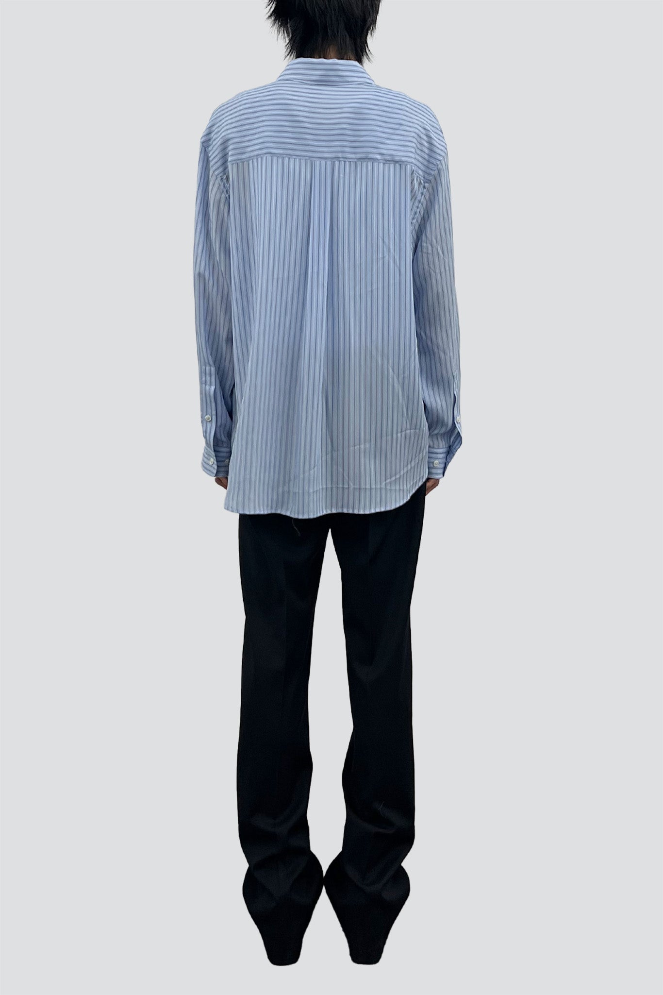 Skyblue Striped Lyocell Shirt