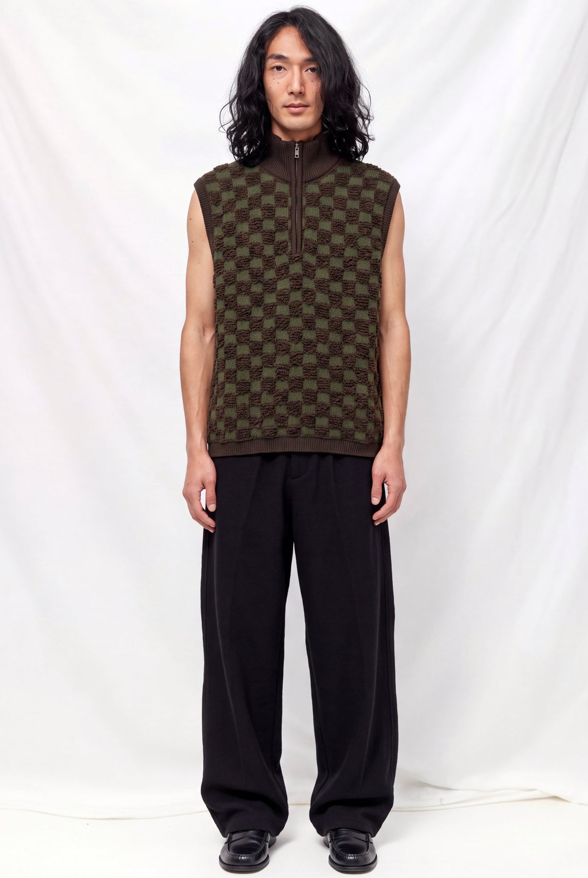 Earth Checkered Chessmess Vest