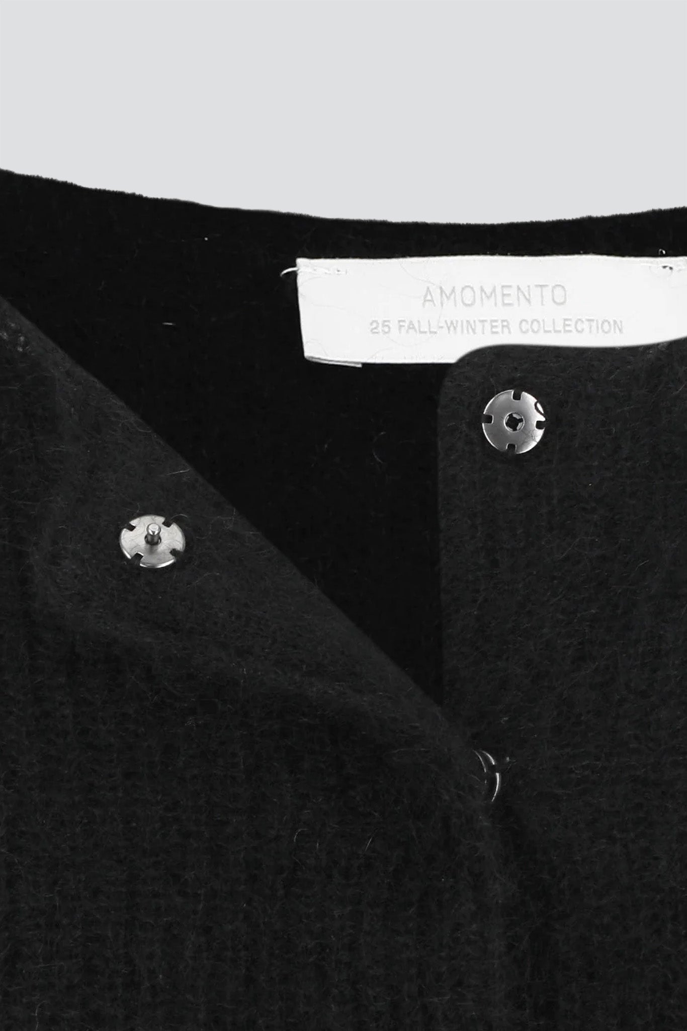 Black Round Neck Sheer Cardigan