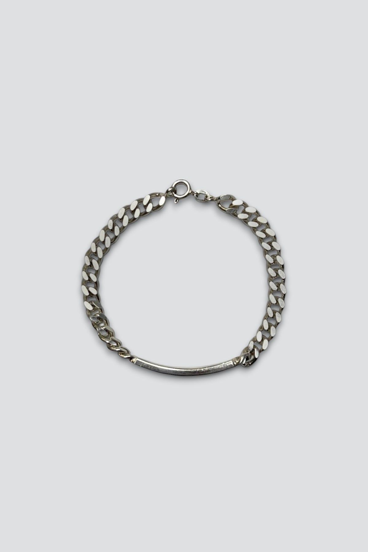Sterling Silver ID Curb Chain Bracelet