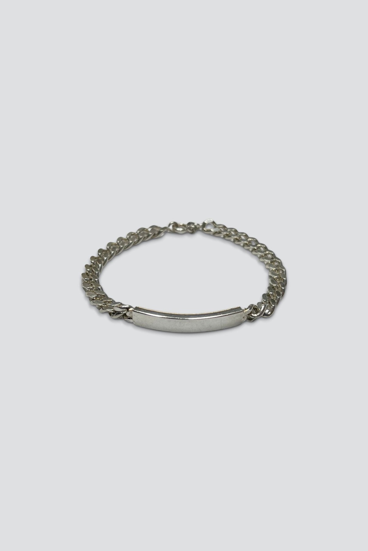 Sterling Silver ID Curb Chain Bracelet