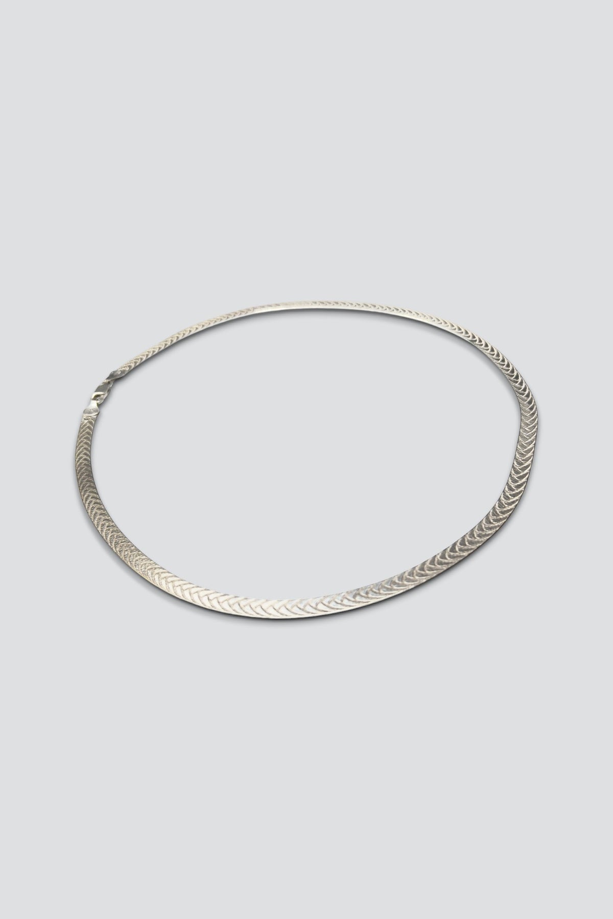 Sterling Silver Herringbone Chain Necklace