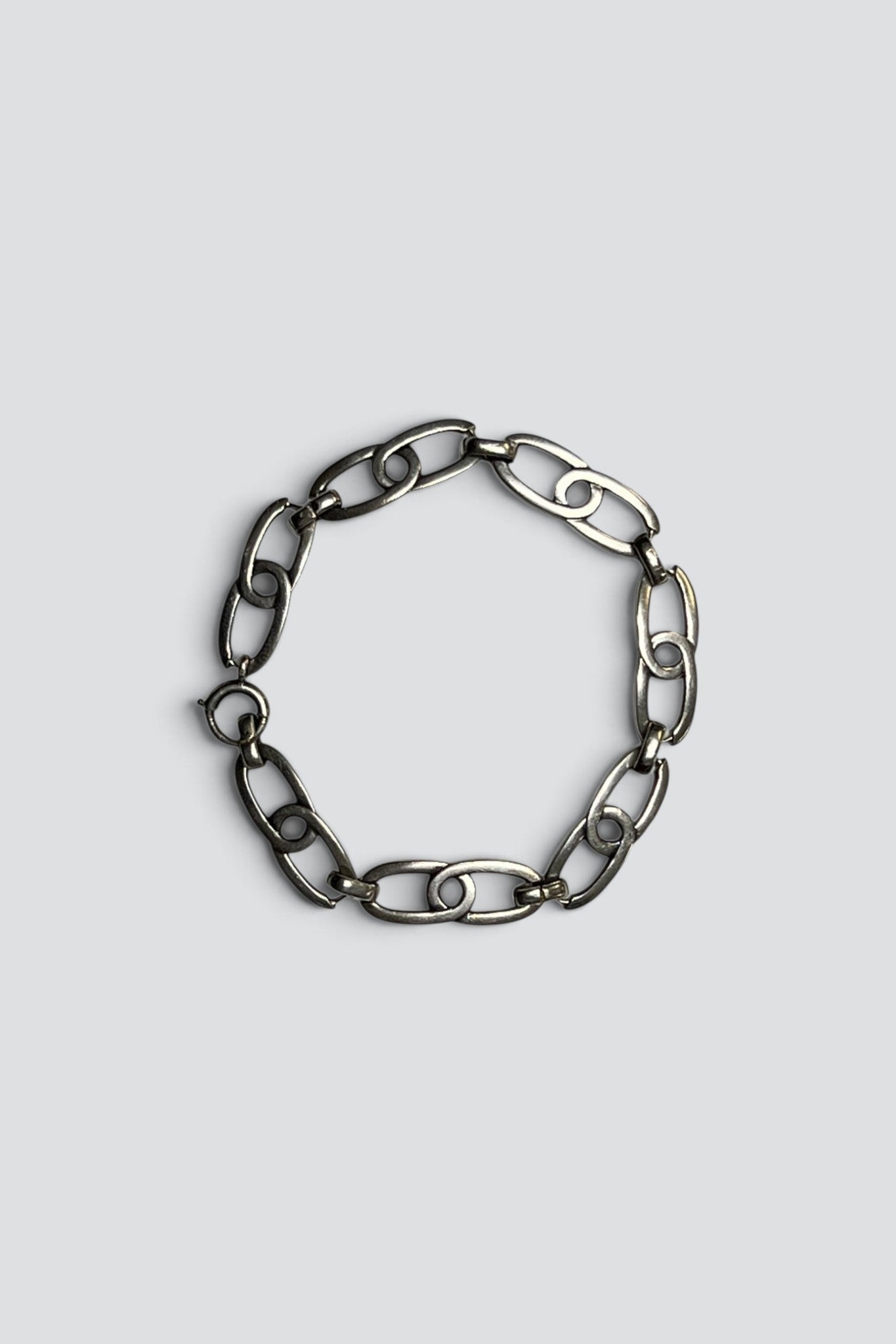 Sterling Silver Linked Oval Chain Bracelet