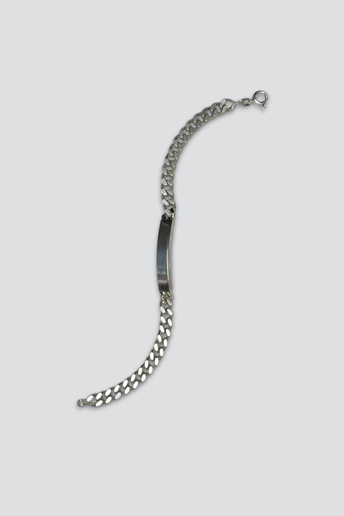 Sterling Silver ID Curb Chain Bracelet