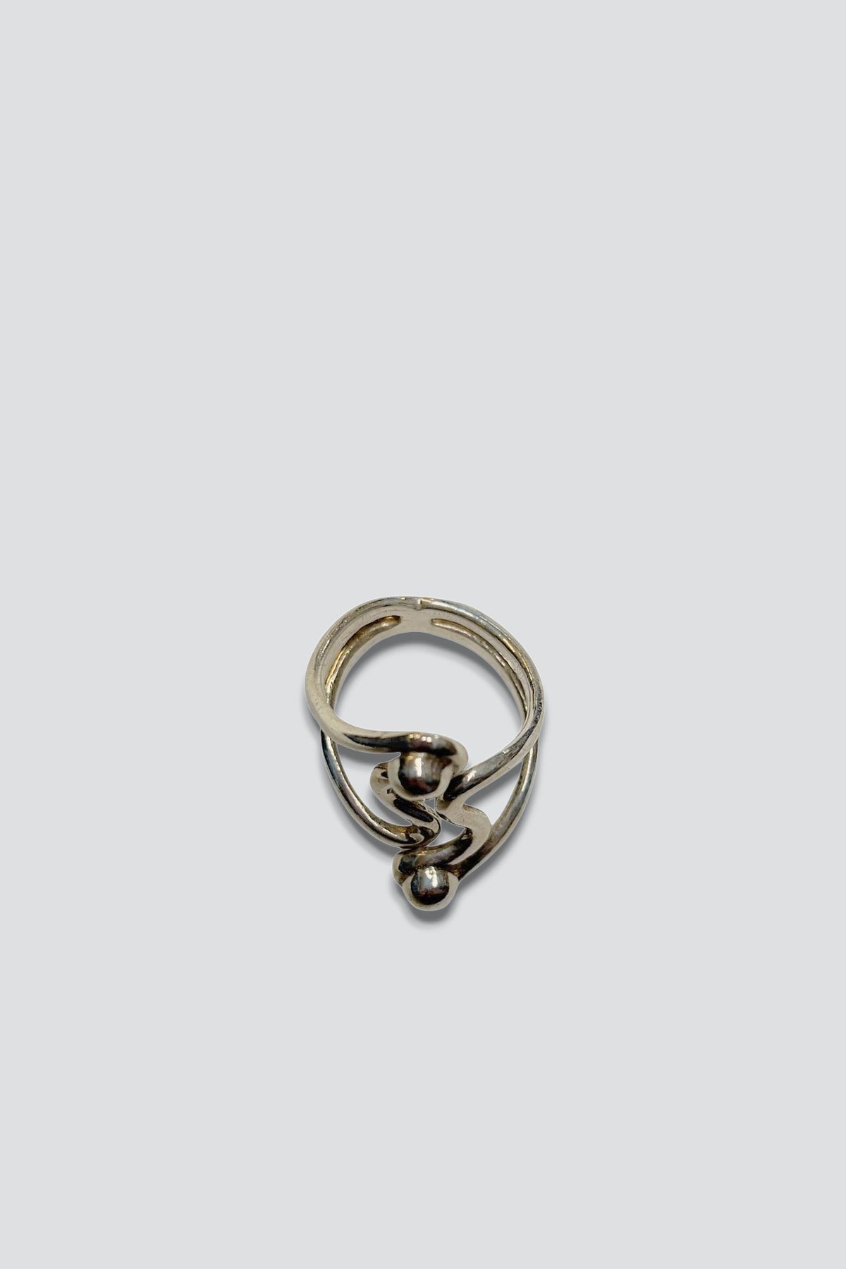 Sterling Silver Swirl Ball Ring