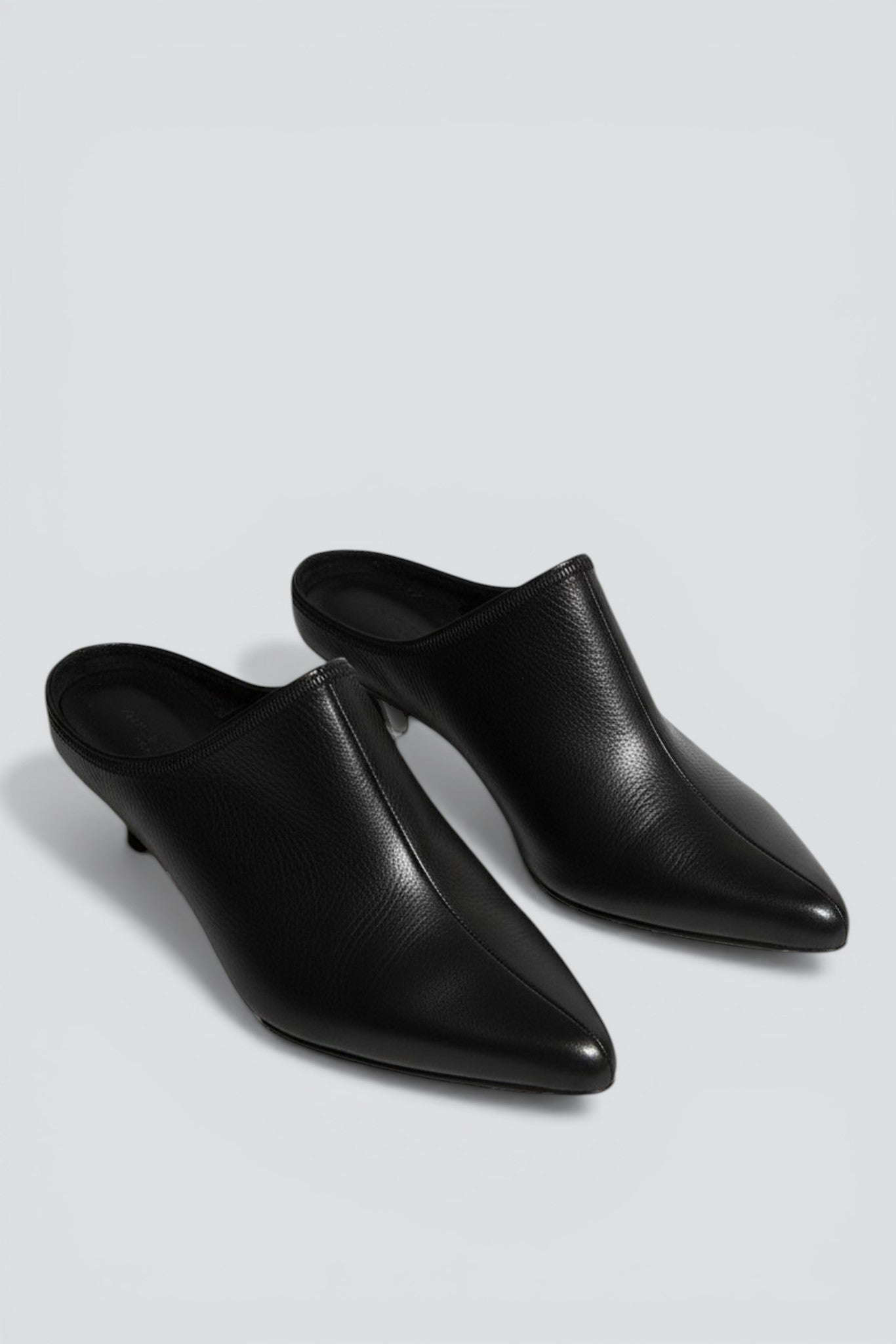 Black Pique Mule