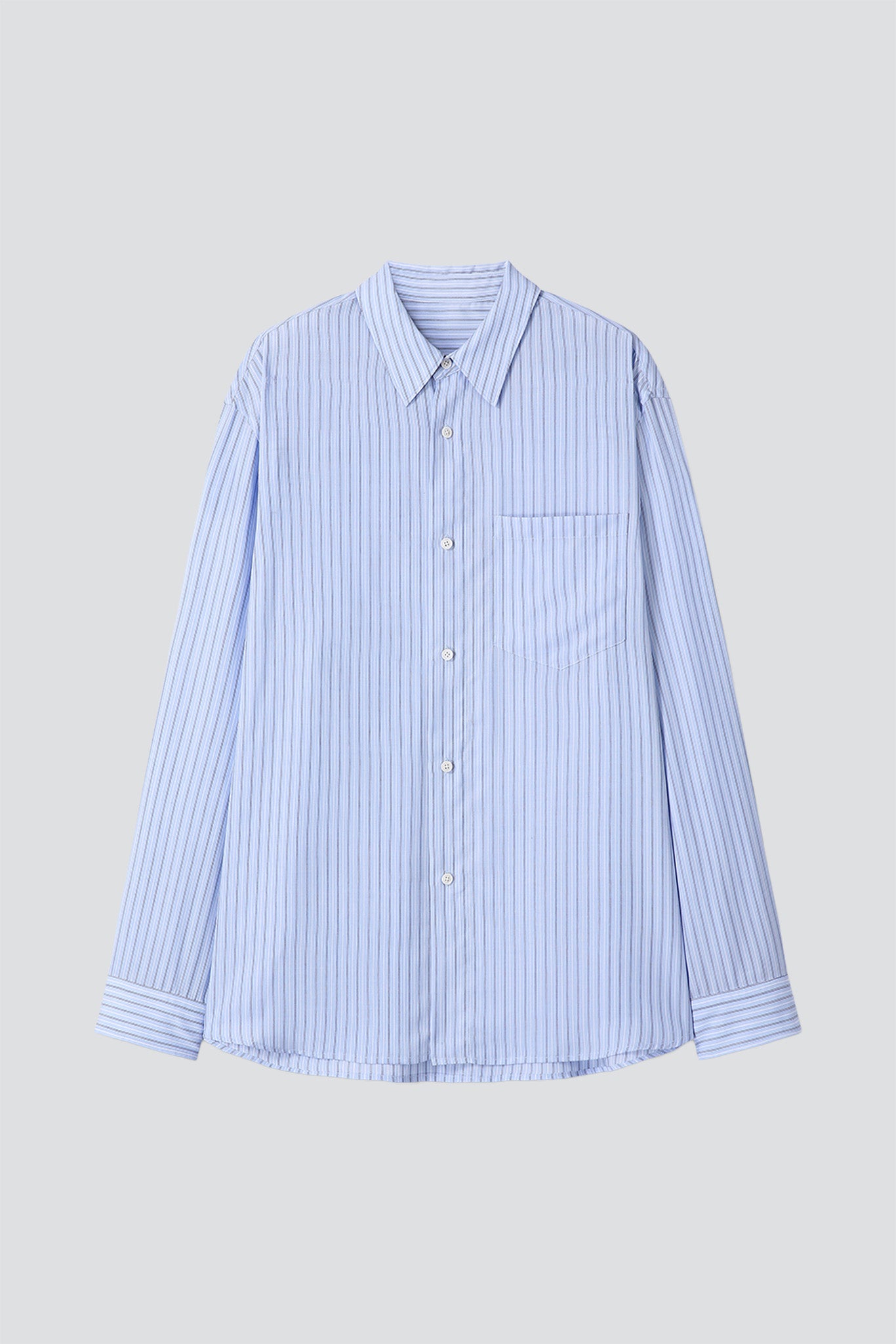 Skyblue Striped Lyocell Shirt