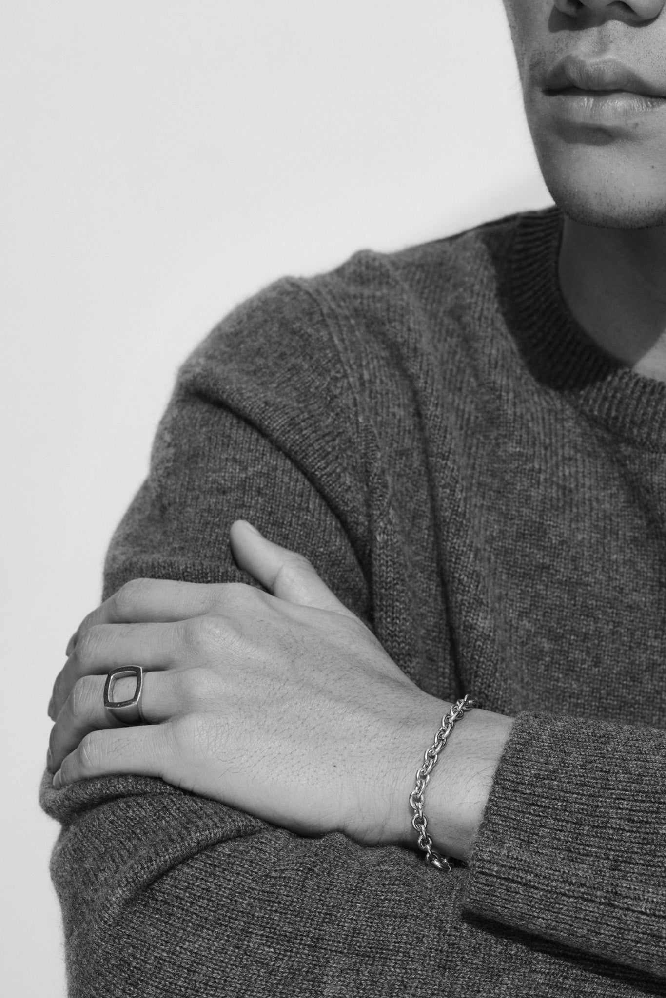 Silver Cushion Open Ring