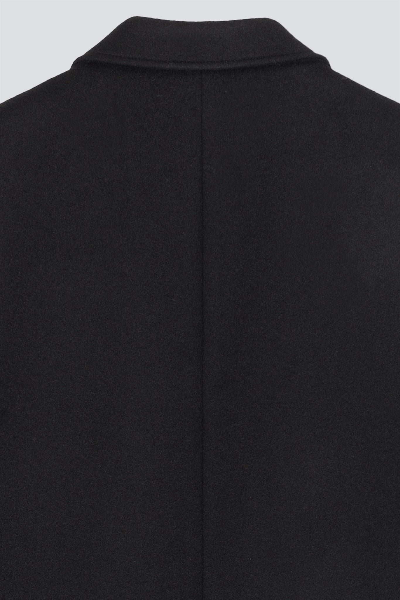 Black Unisex 2 Way 3 Button Cashmere Coat