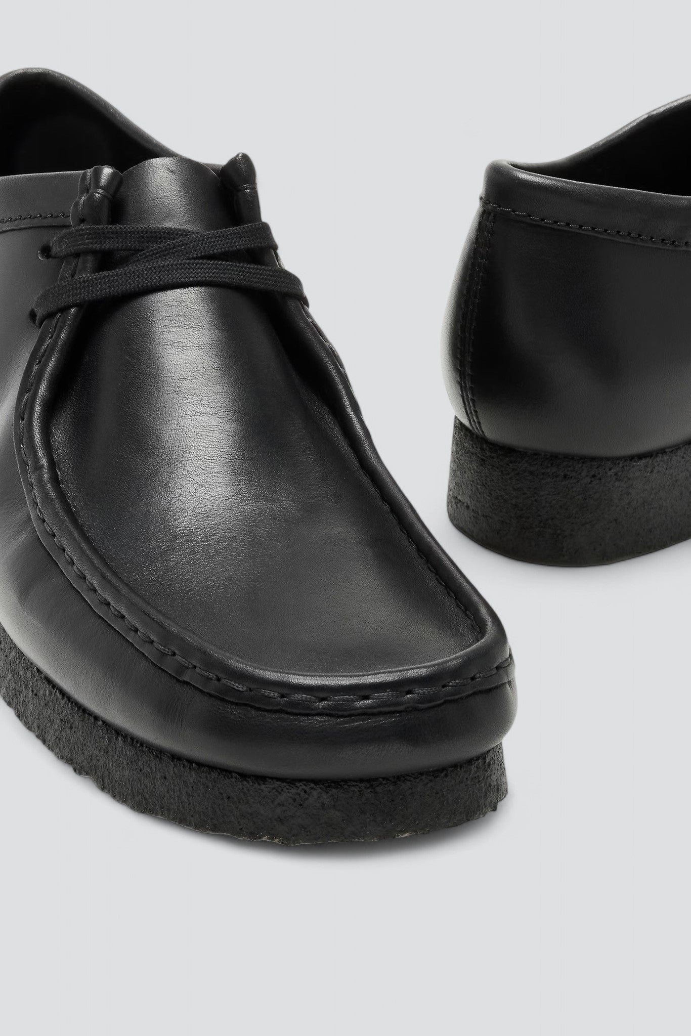 Black Leather Wallabee