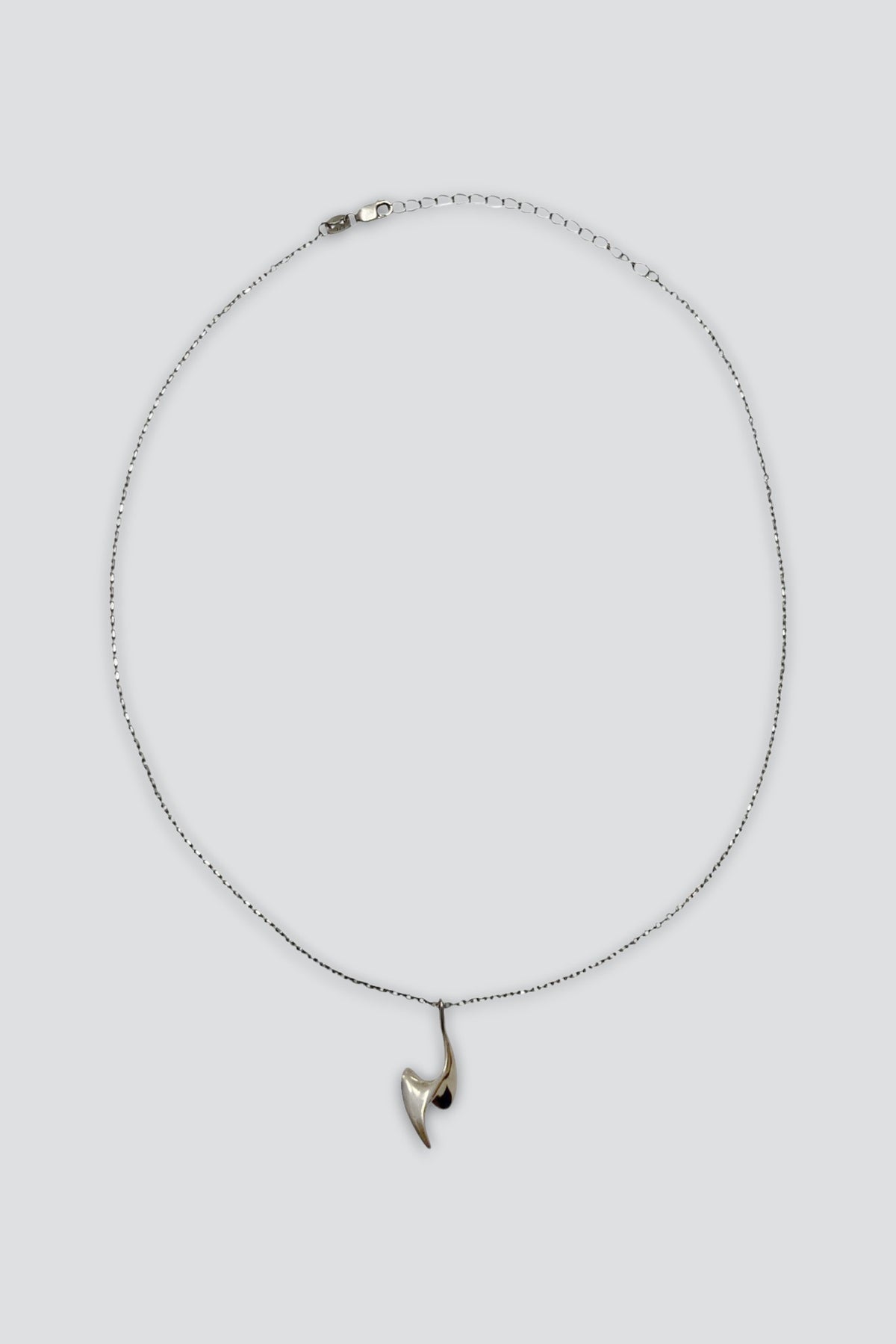 Sterling Silver Twisted Point Pendant Necklace