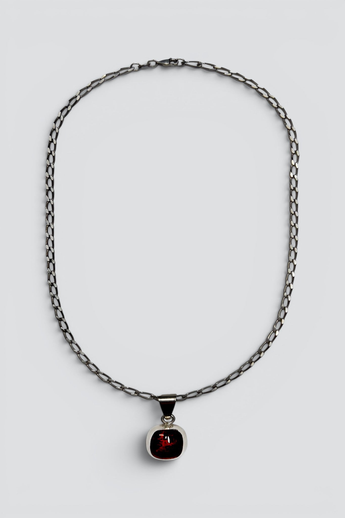 Sterling Silver Jasper Pendant Necklace