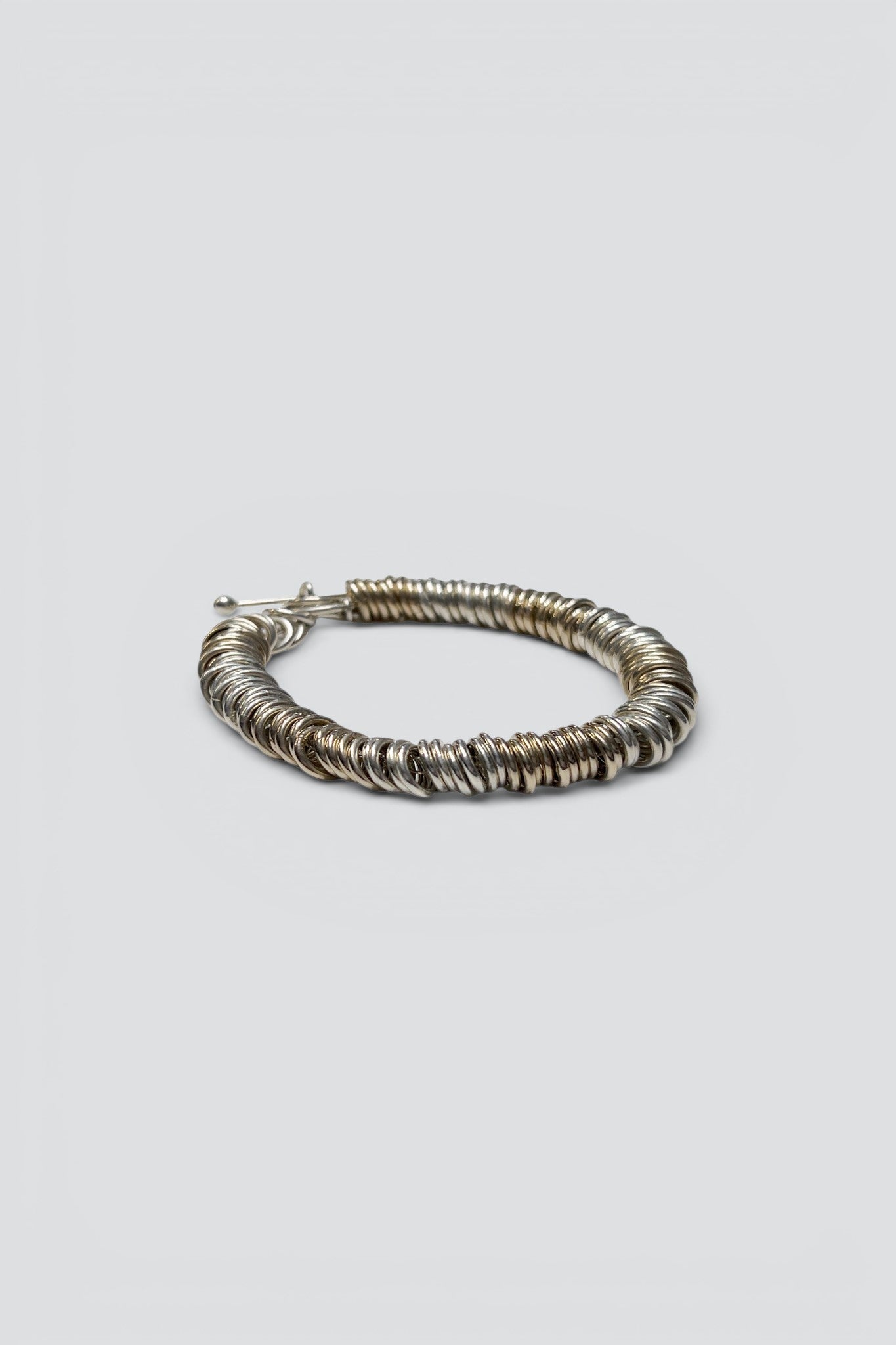 Sterling Silver Ringed Toggle Bracelet