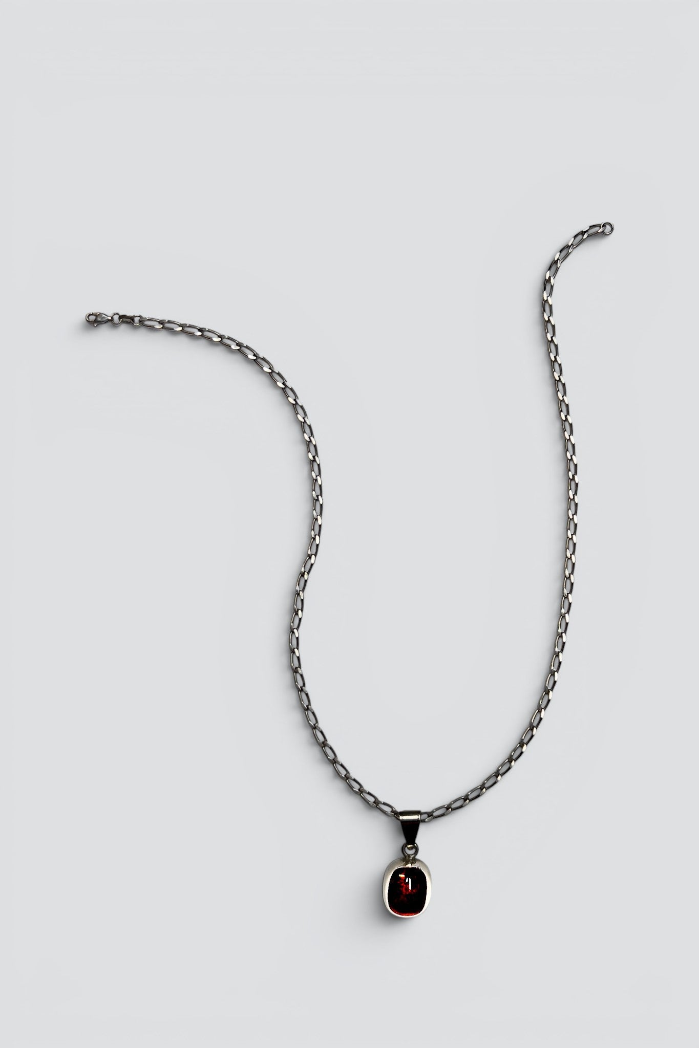 Sterling Silver Jasper Pendant Necklace