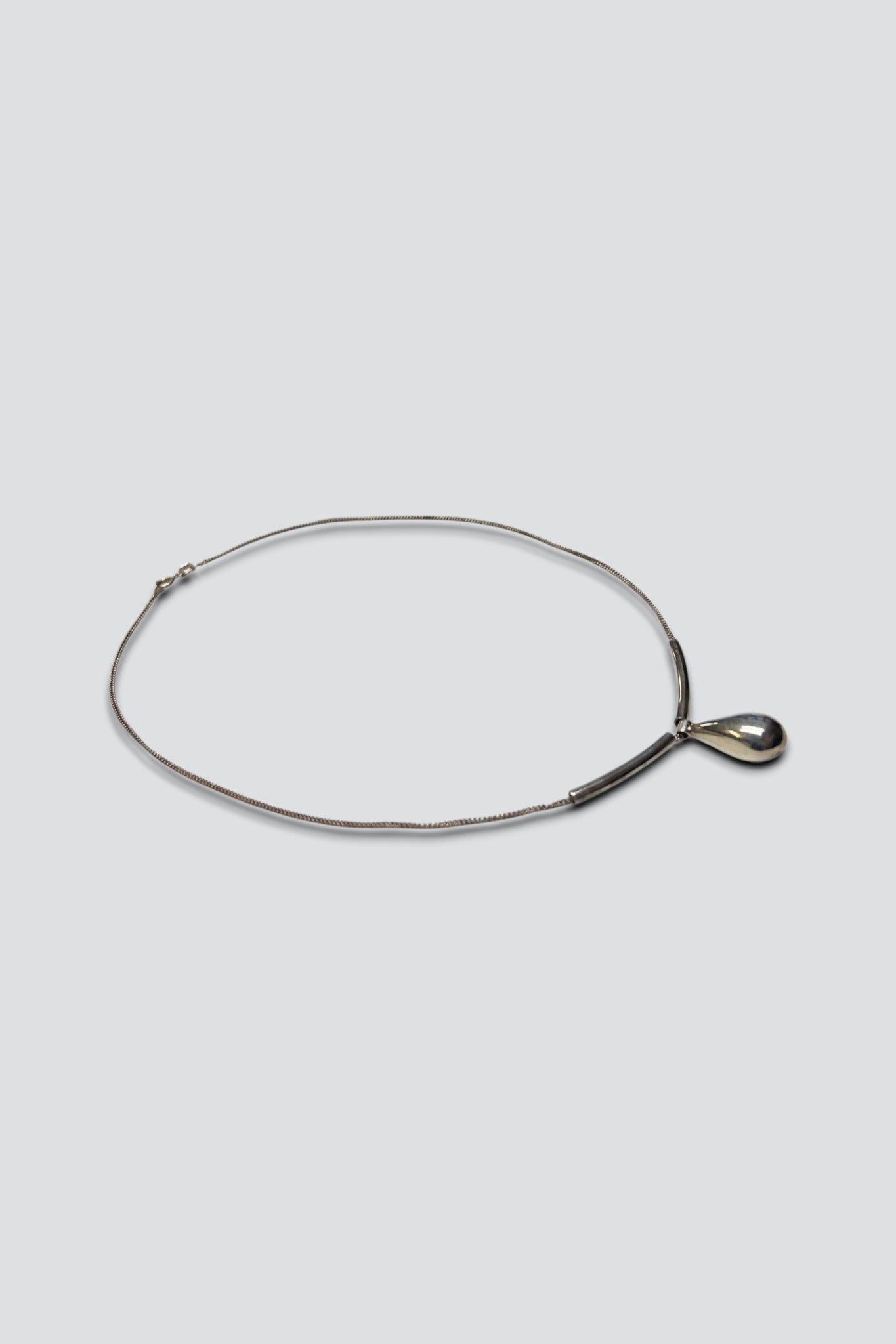 Sterling Silver Large Teardrop Necklace
