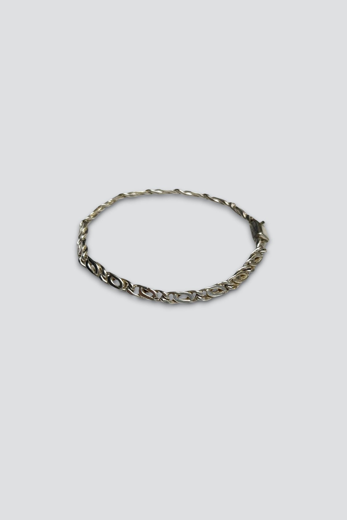 Sterling Silver Scroll Chain Bracelet
