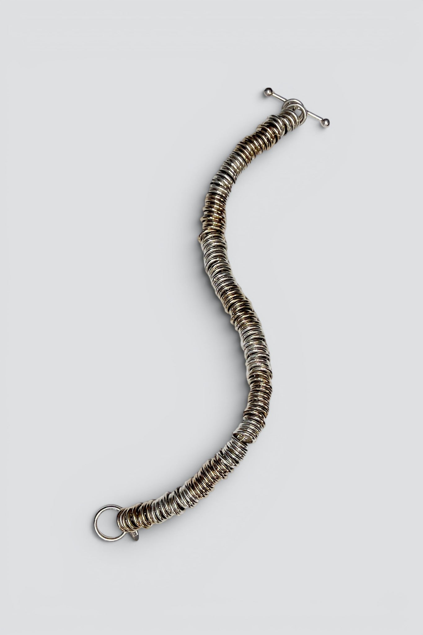 Sterling Silver Ringed Toggle Bracelet