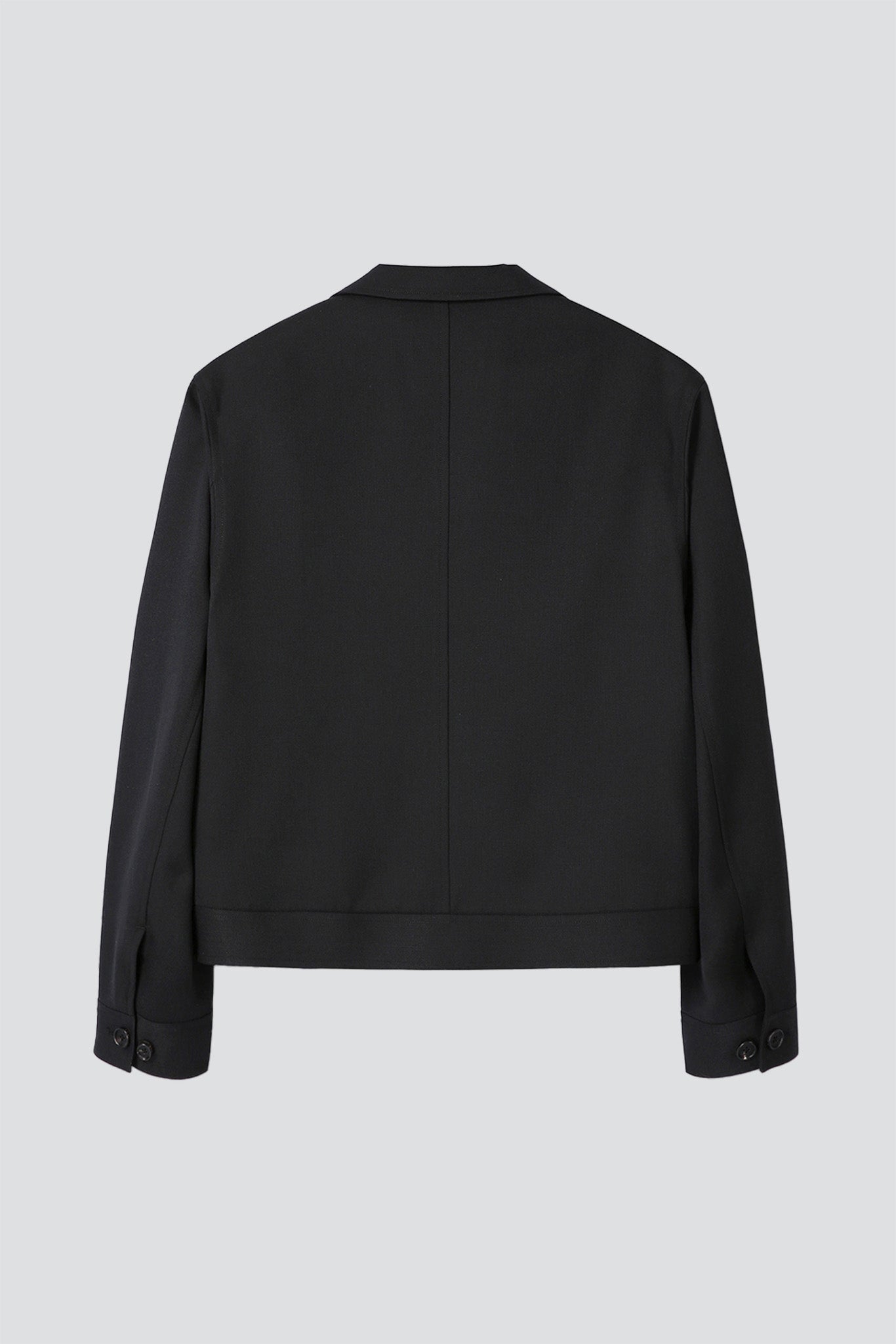 Black Wool Cropped Tailored Blouson - Tonywack – Assembly New York