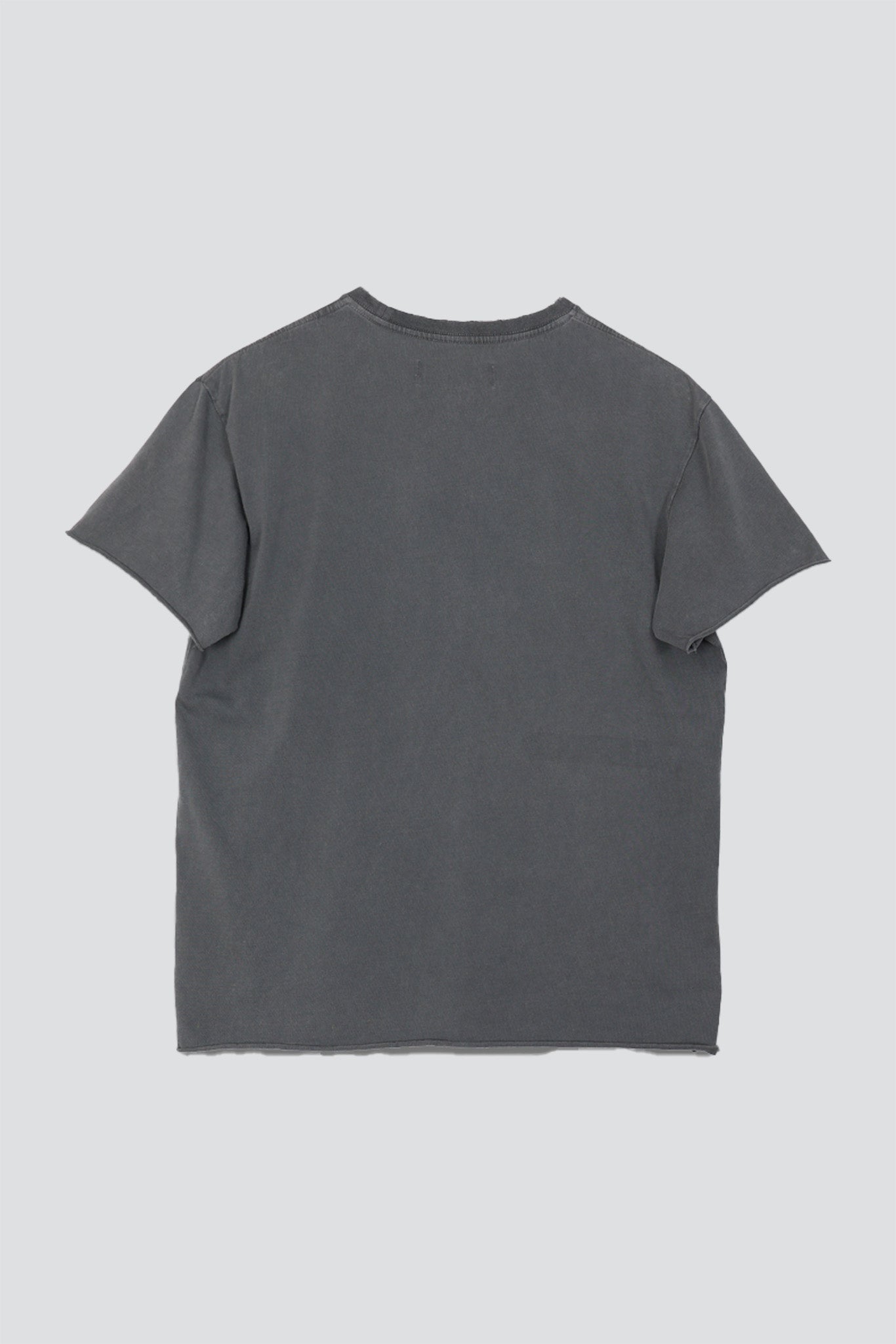 Faded Carbon Garment Dyed Raw Edge T-Shirt