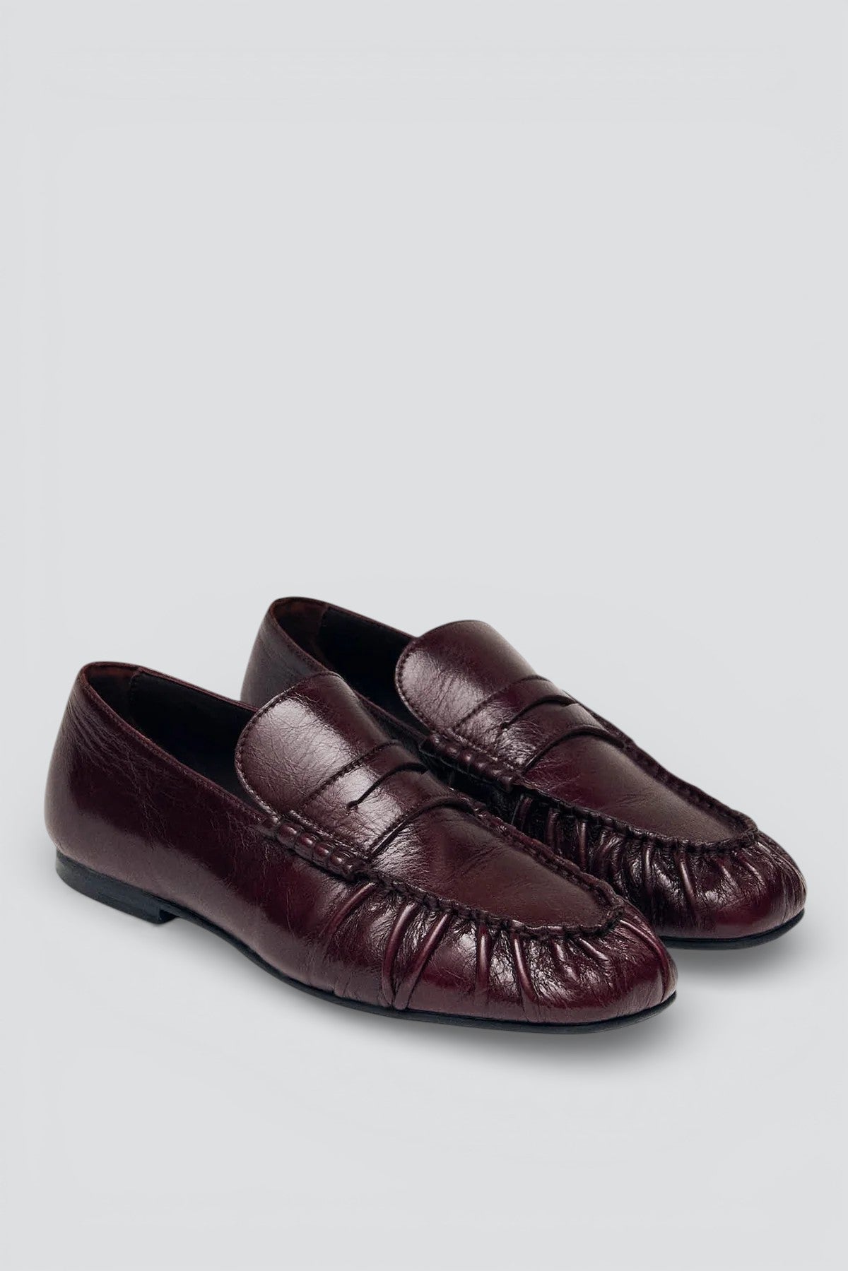 Rift Burgundy Aven Leather Loafers