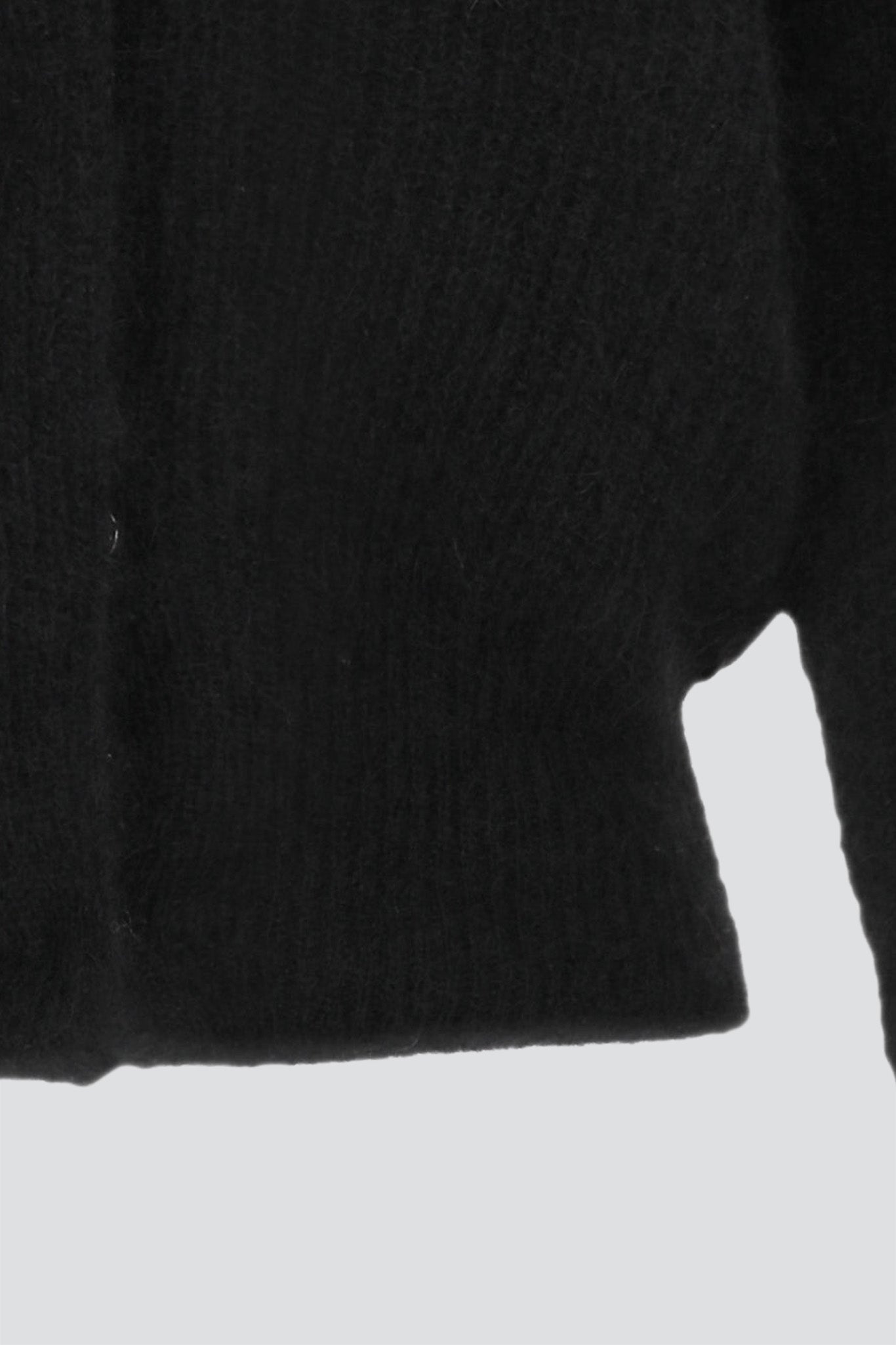 Black Round Neck Sheer Cardigan