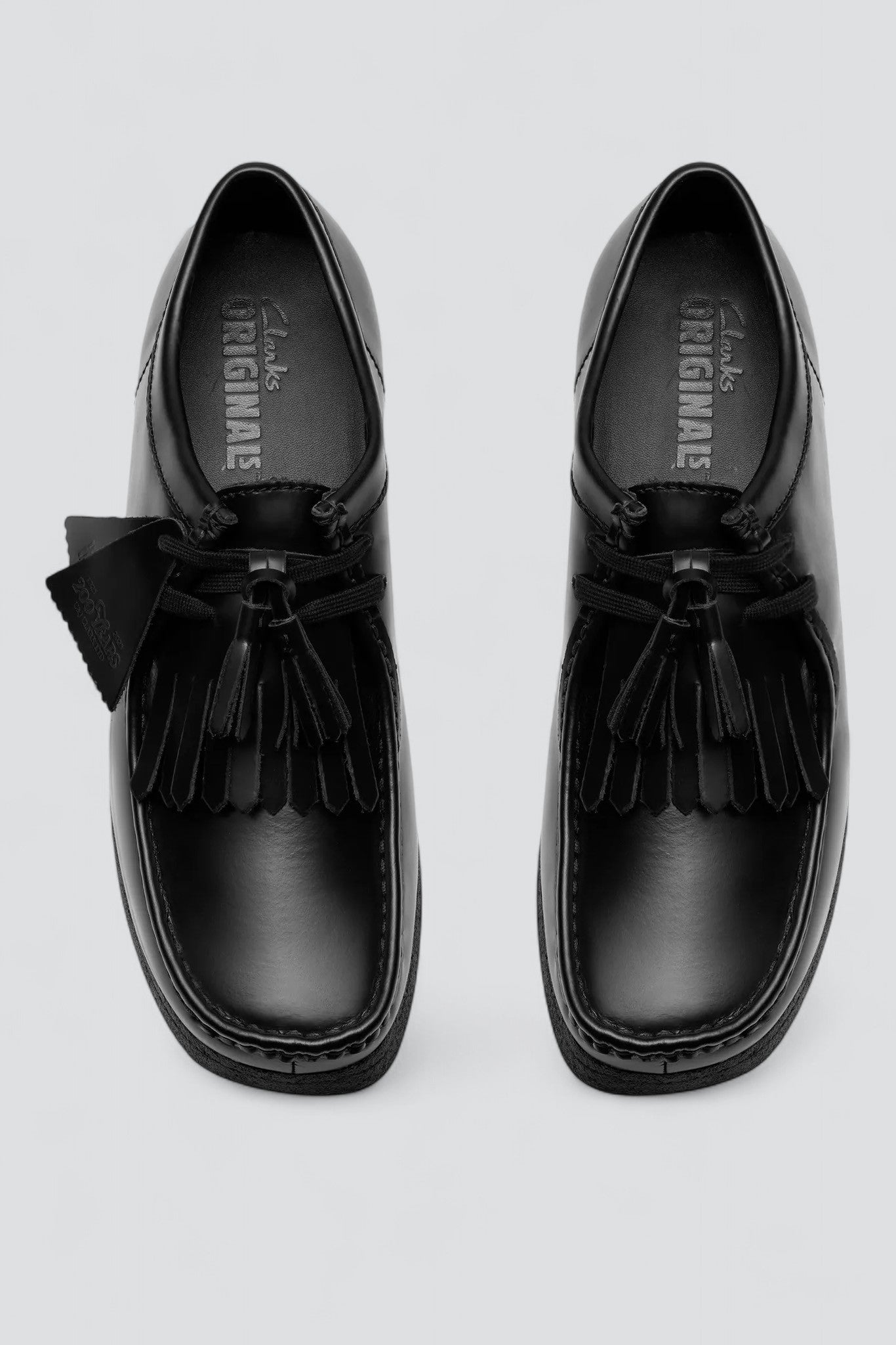 Black Leather Wallabee